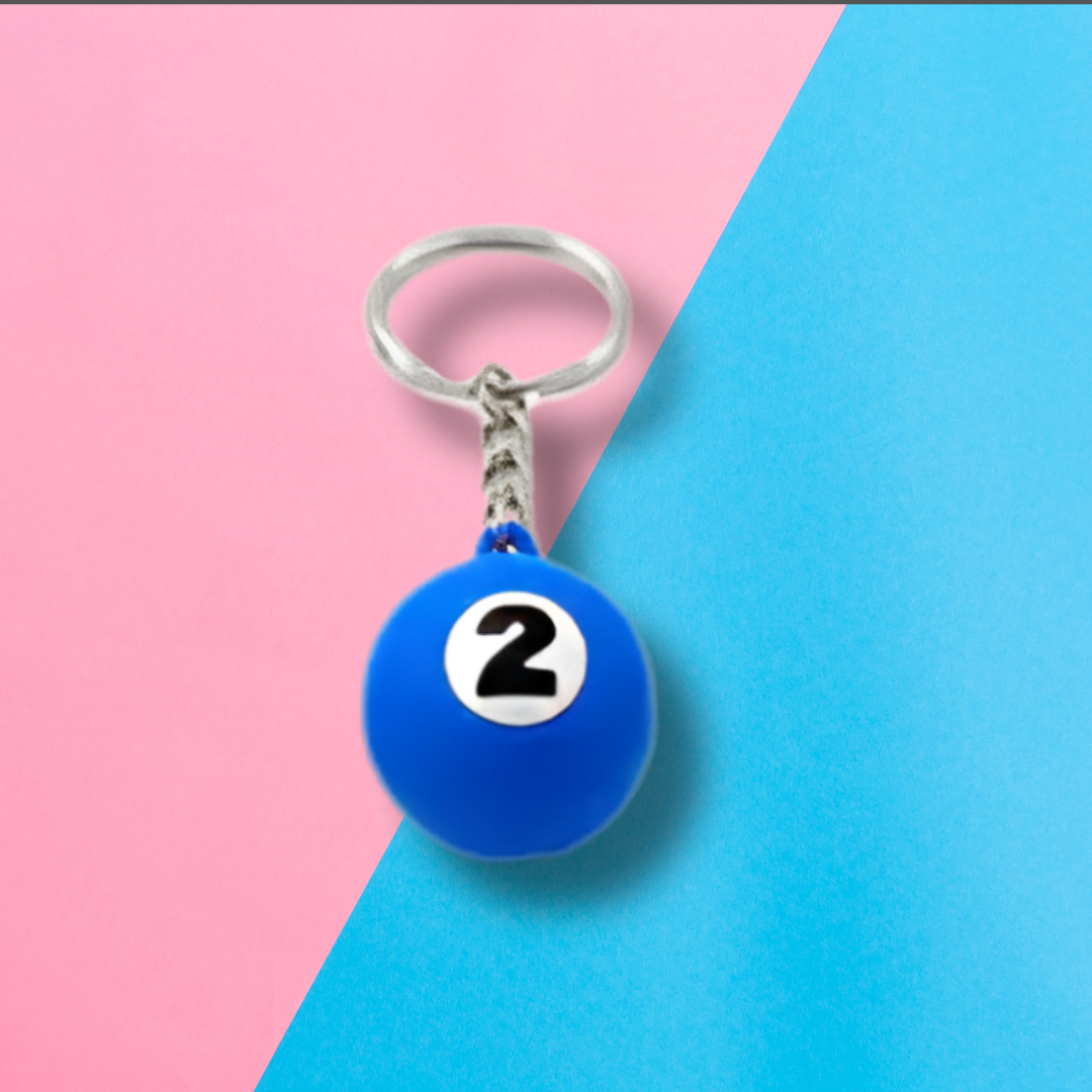 Billiard Ball Keychain