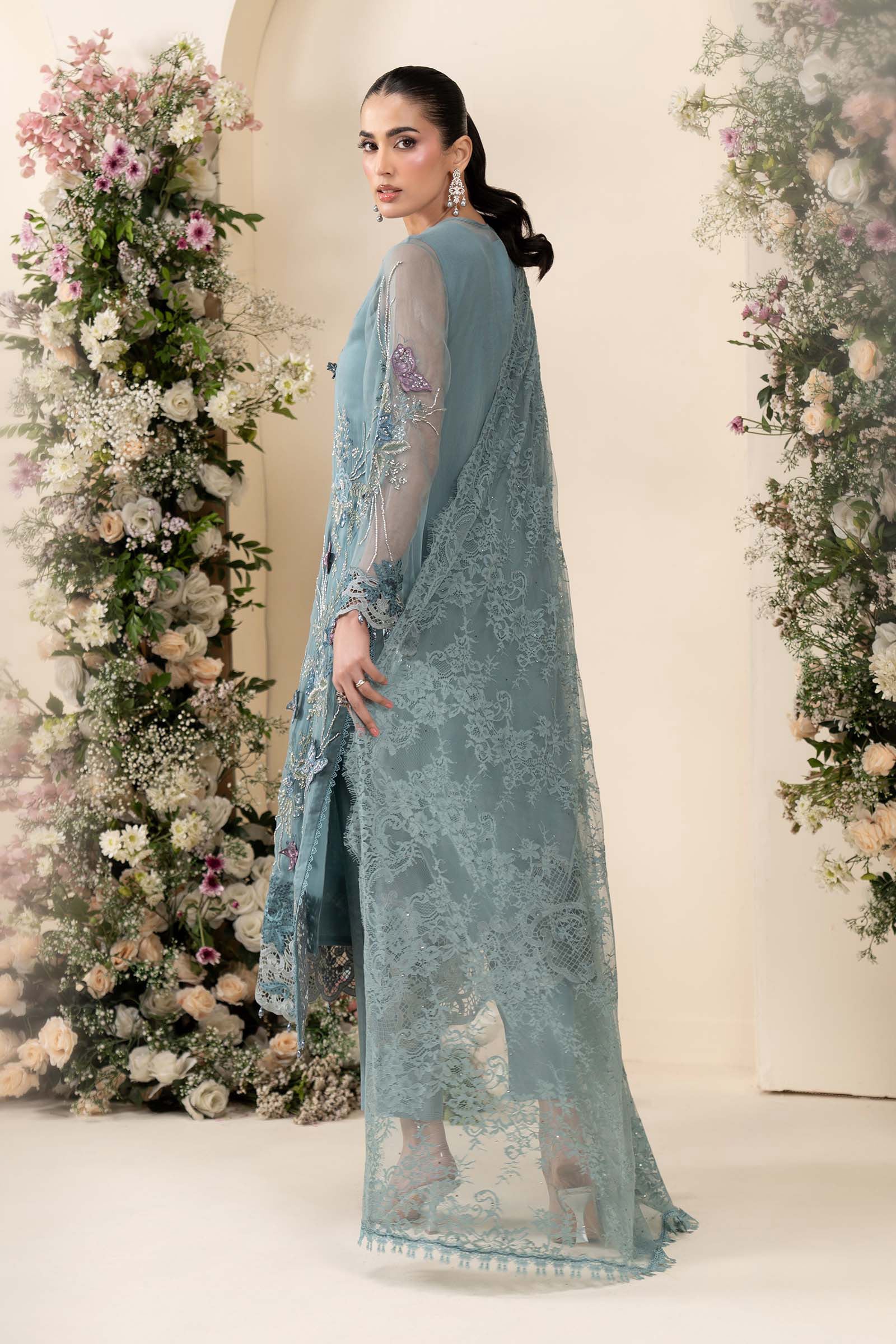 3 Piece Embroidered Chiffon Suit Ensemble
