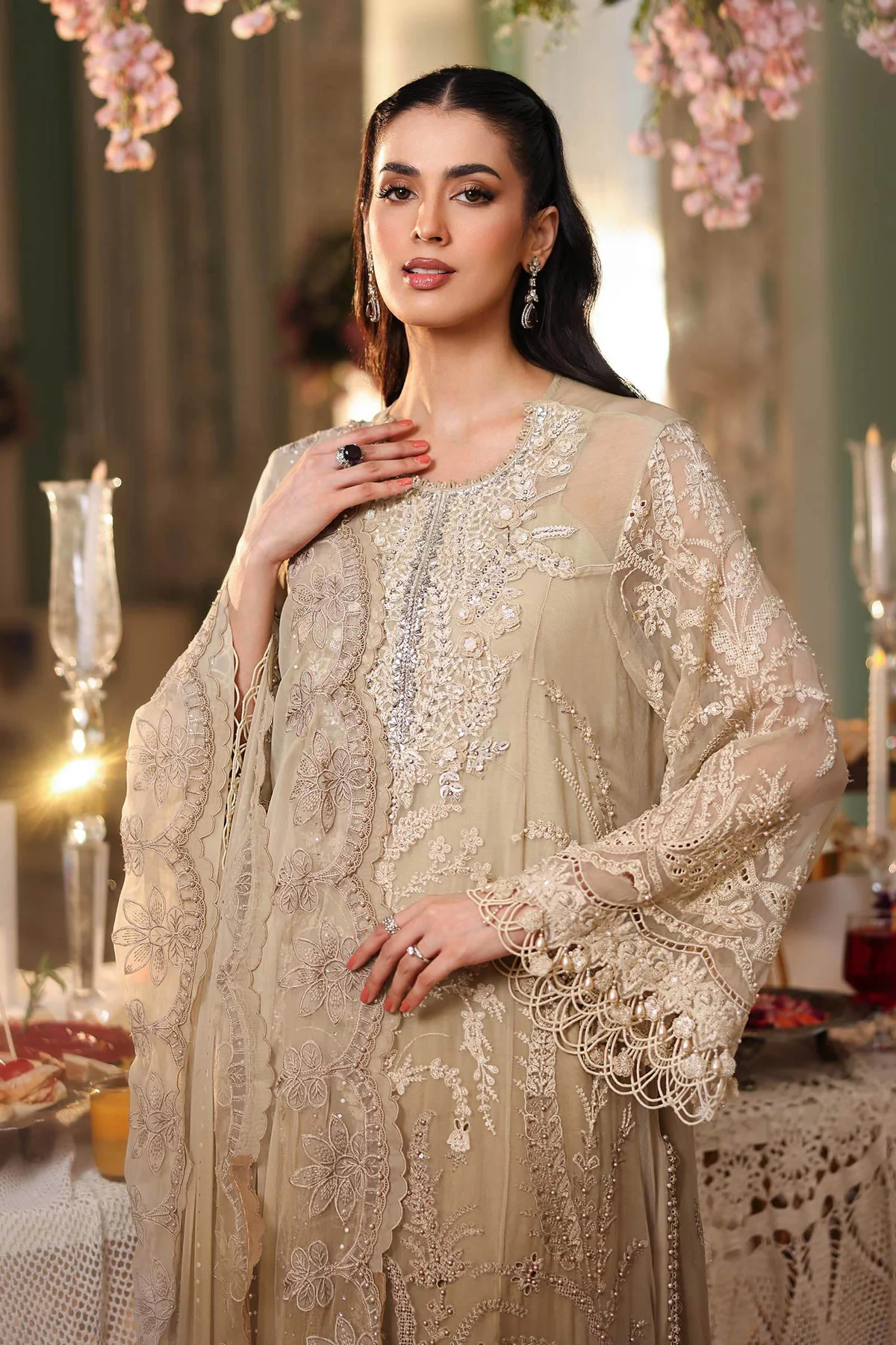 Unstitched Formal Embroidered Chiffon Collection - 2026 (D-03)