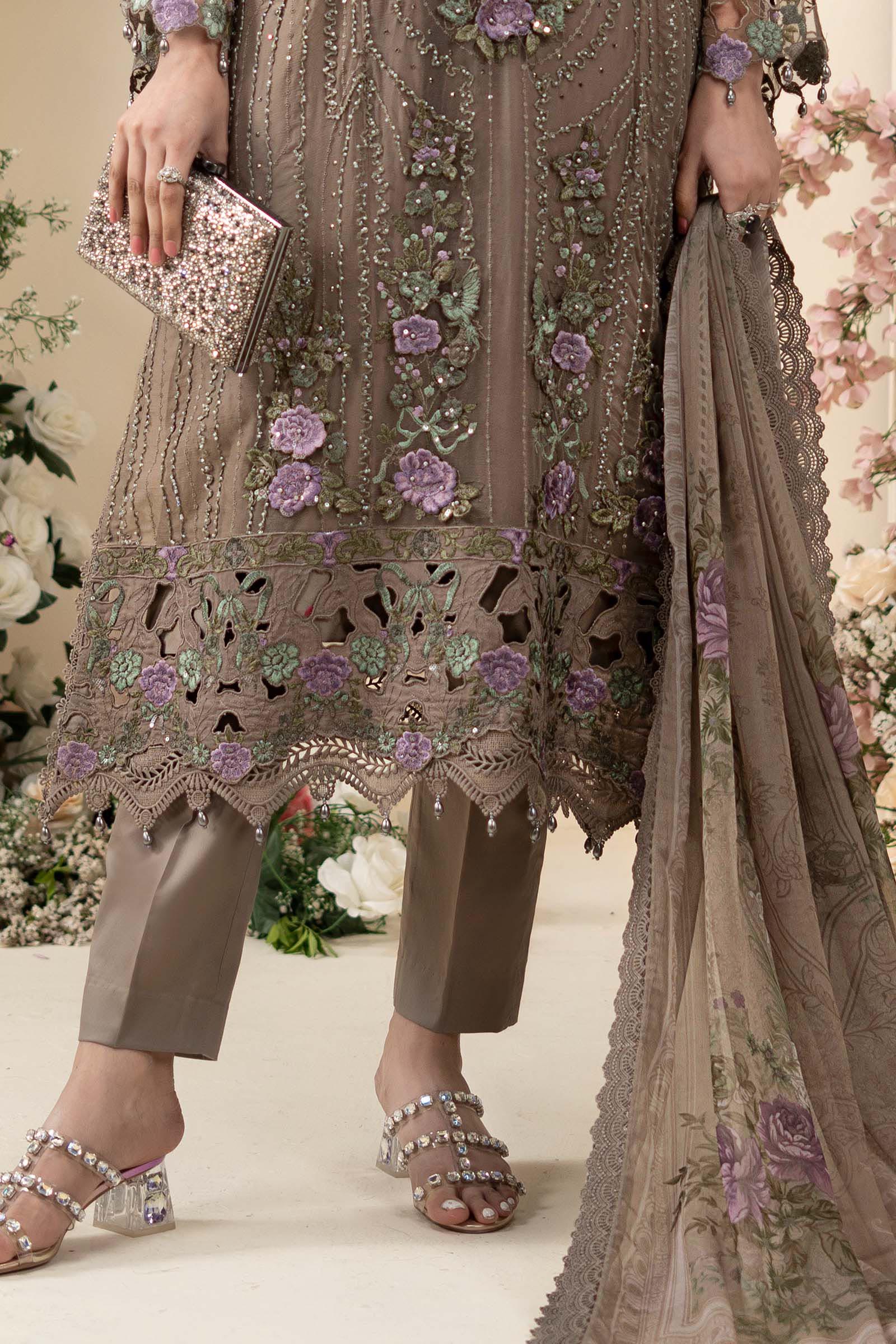 3 Piece Embroidered Chiffon Formal Dress