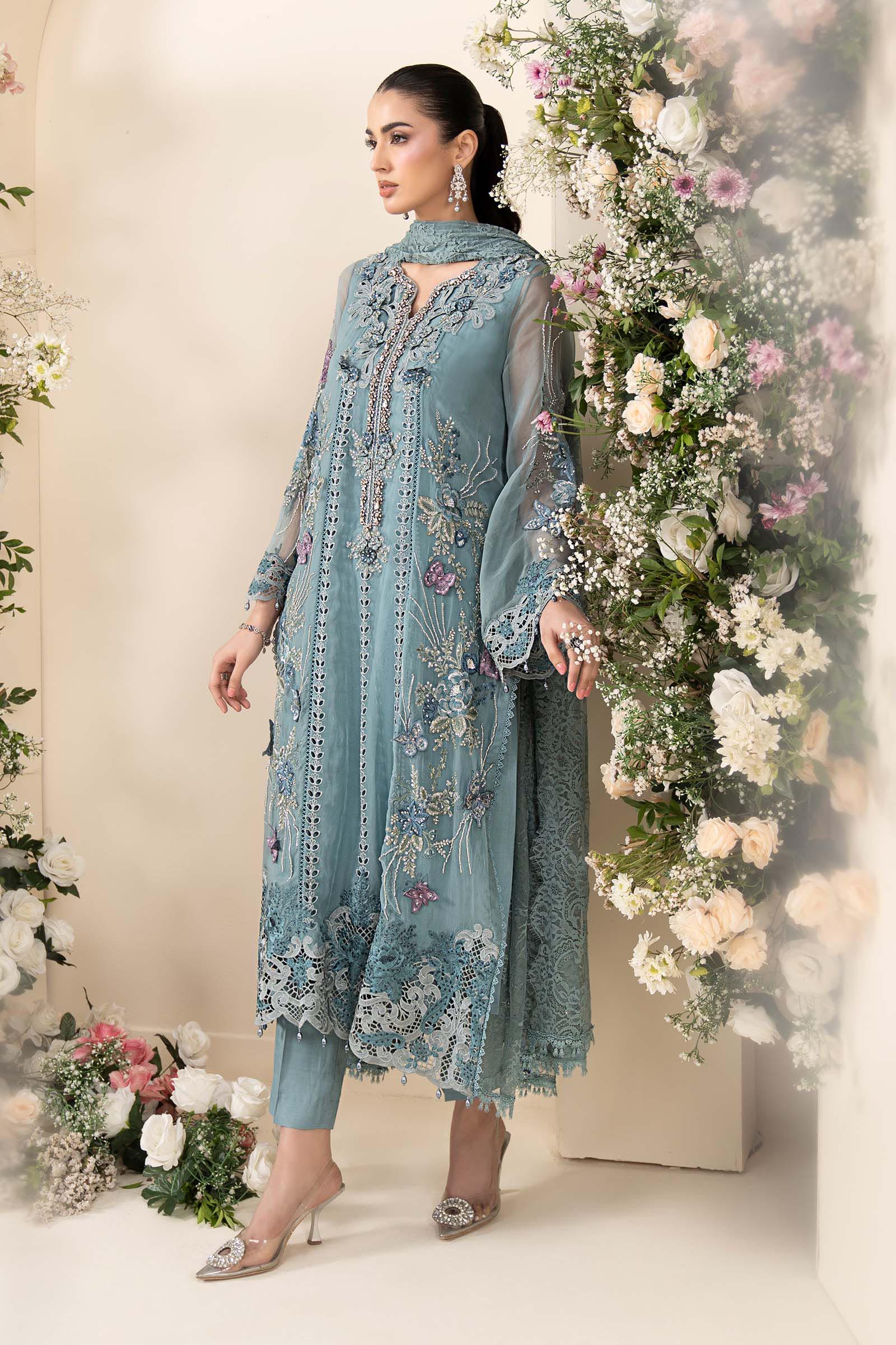3 Piece Embroidered Chiffon Suit Ensemble