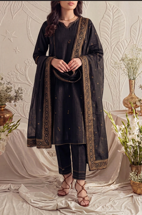 Embroidered Three-Piece Suit