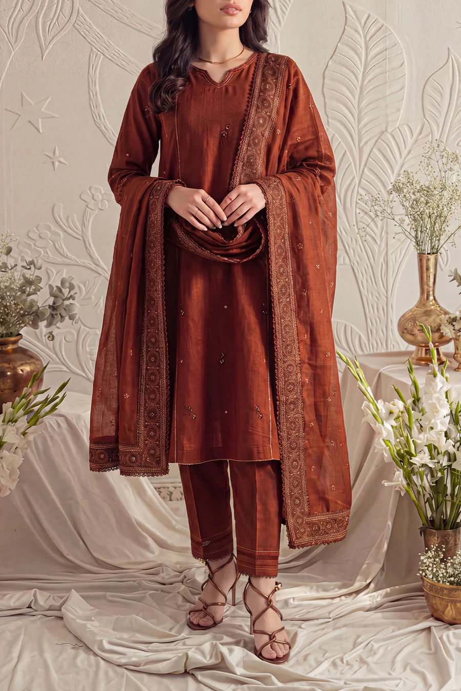  Embroidered Three-Piece Suit