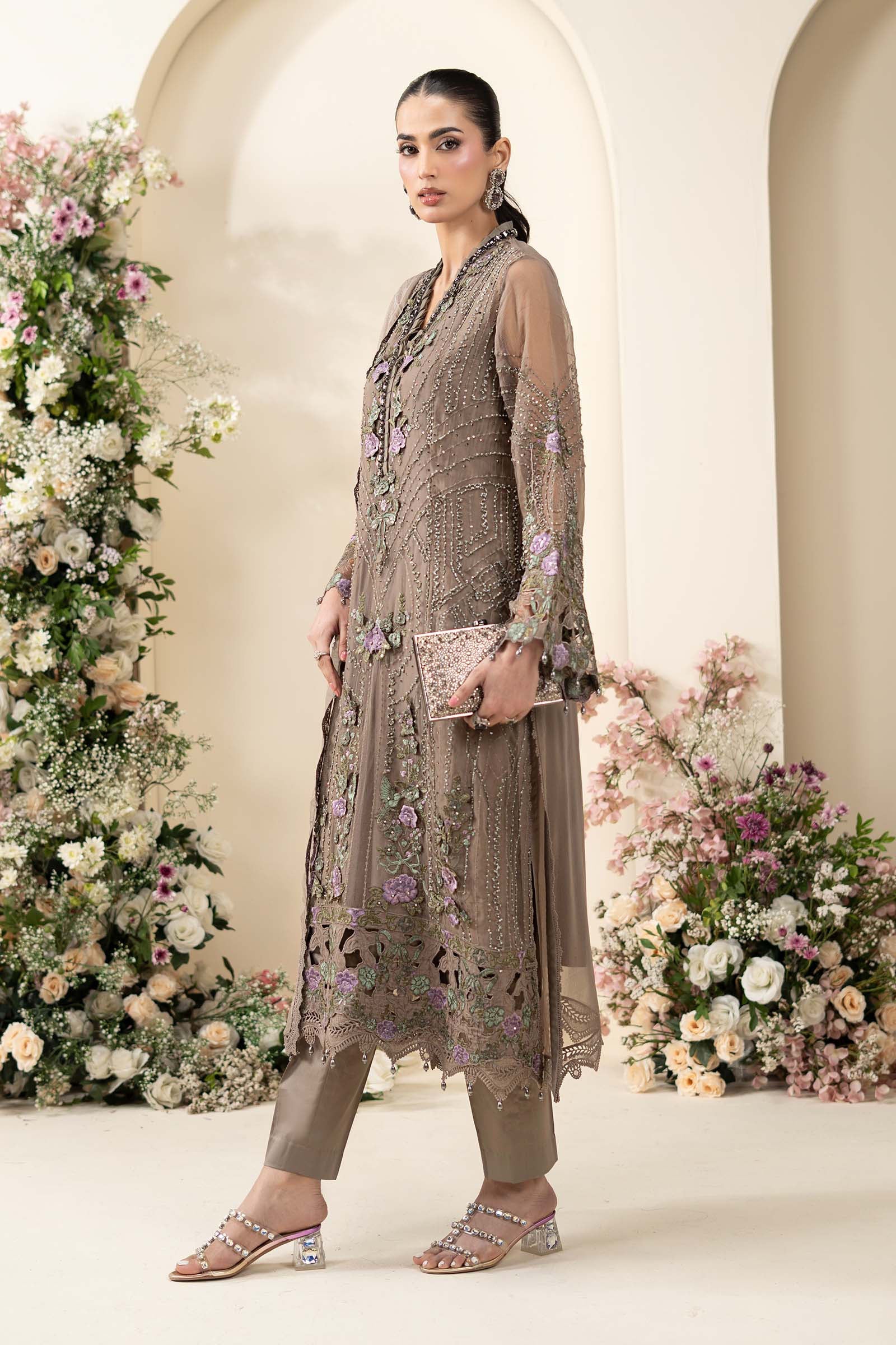 3 Piece Embroidered Chiffon Formal Dress