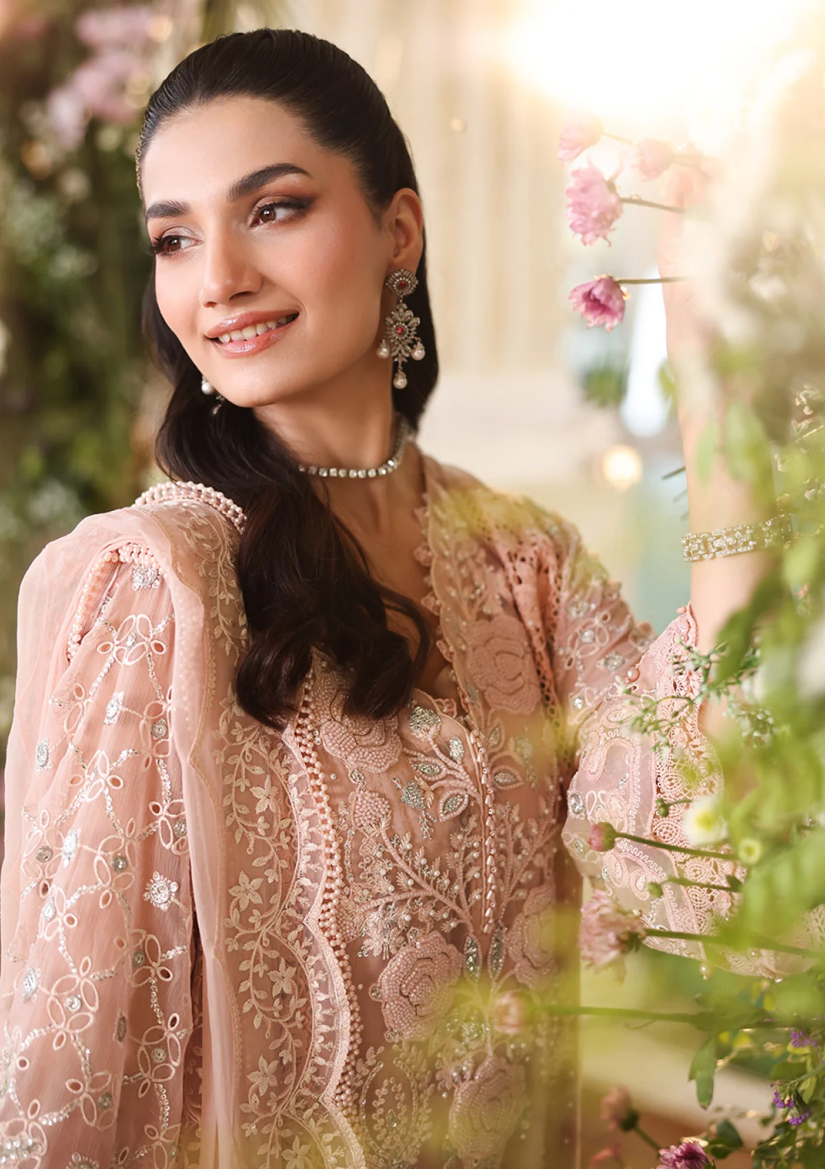 Tea Affair - Chiffons Unstitched  Embroidered Chiffon Dress