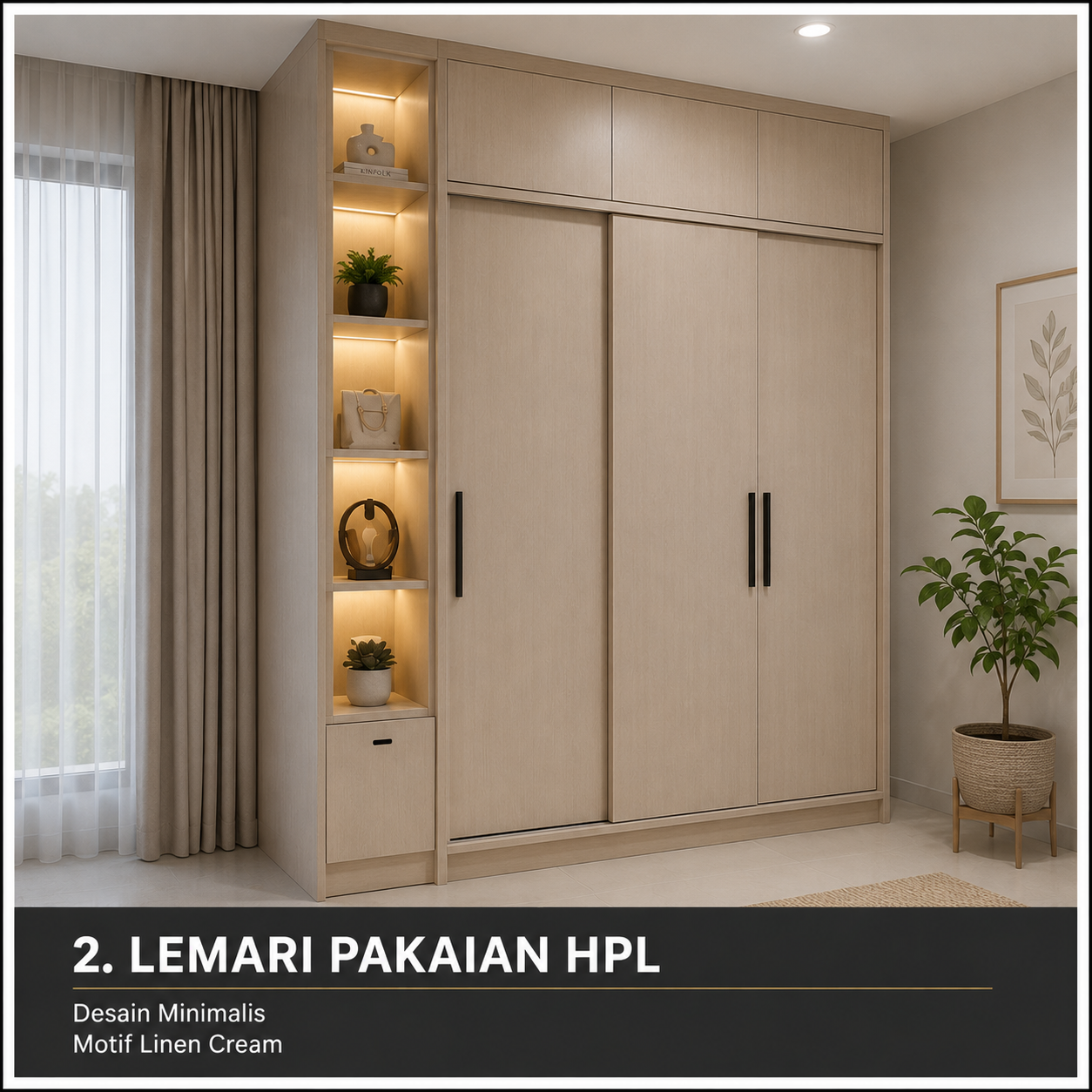HPL Wardrobe Linen Cream