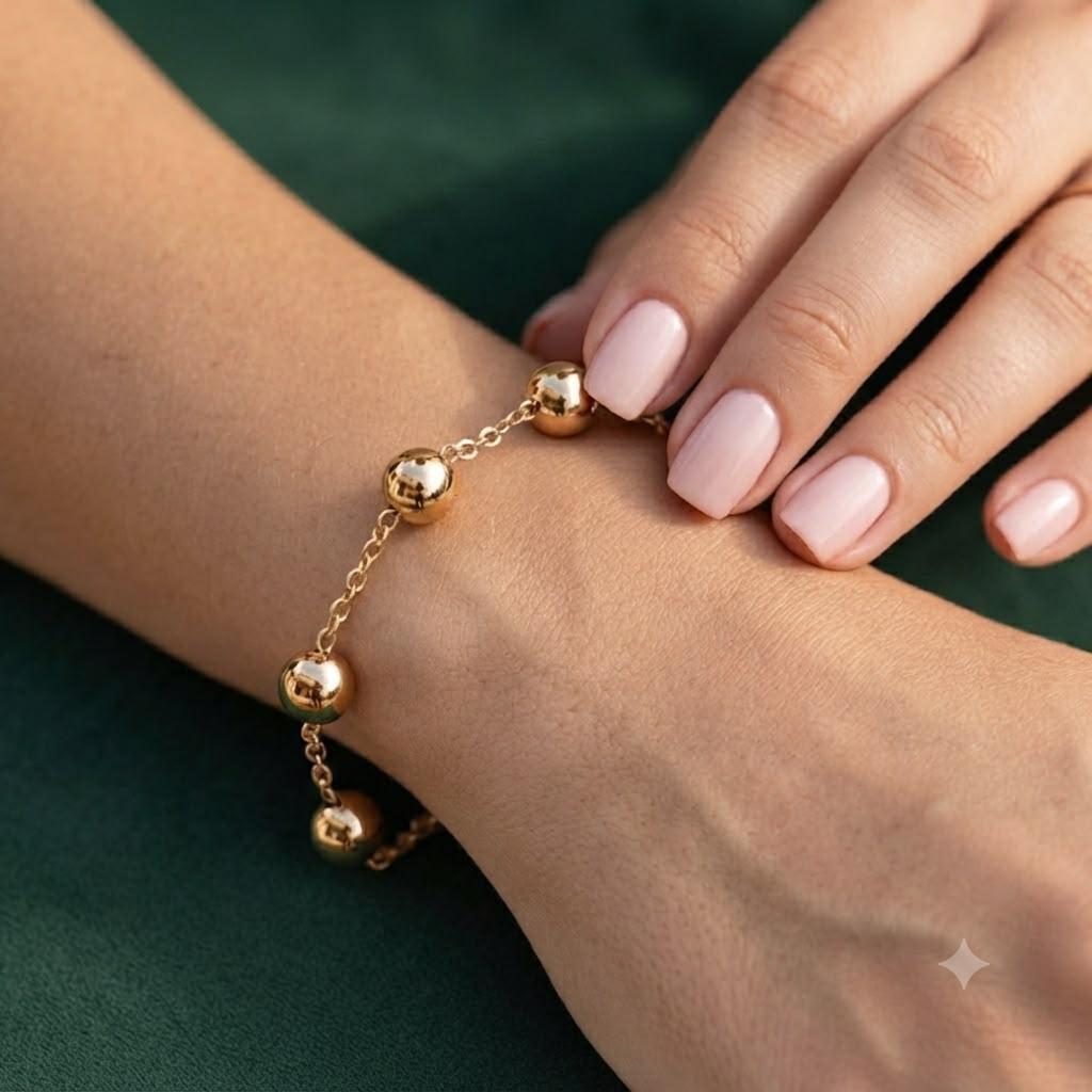 Pulseira de Elos com Esferas