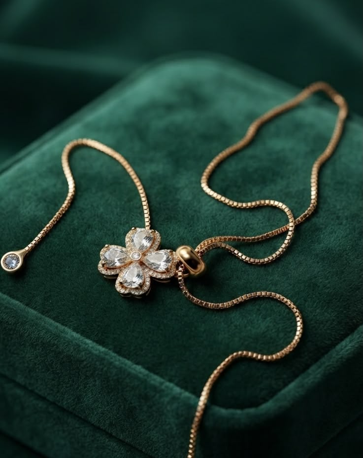 Pulseira  Gravatinha Flor de Pedrarias
