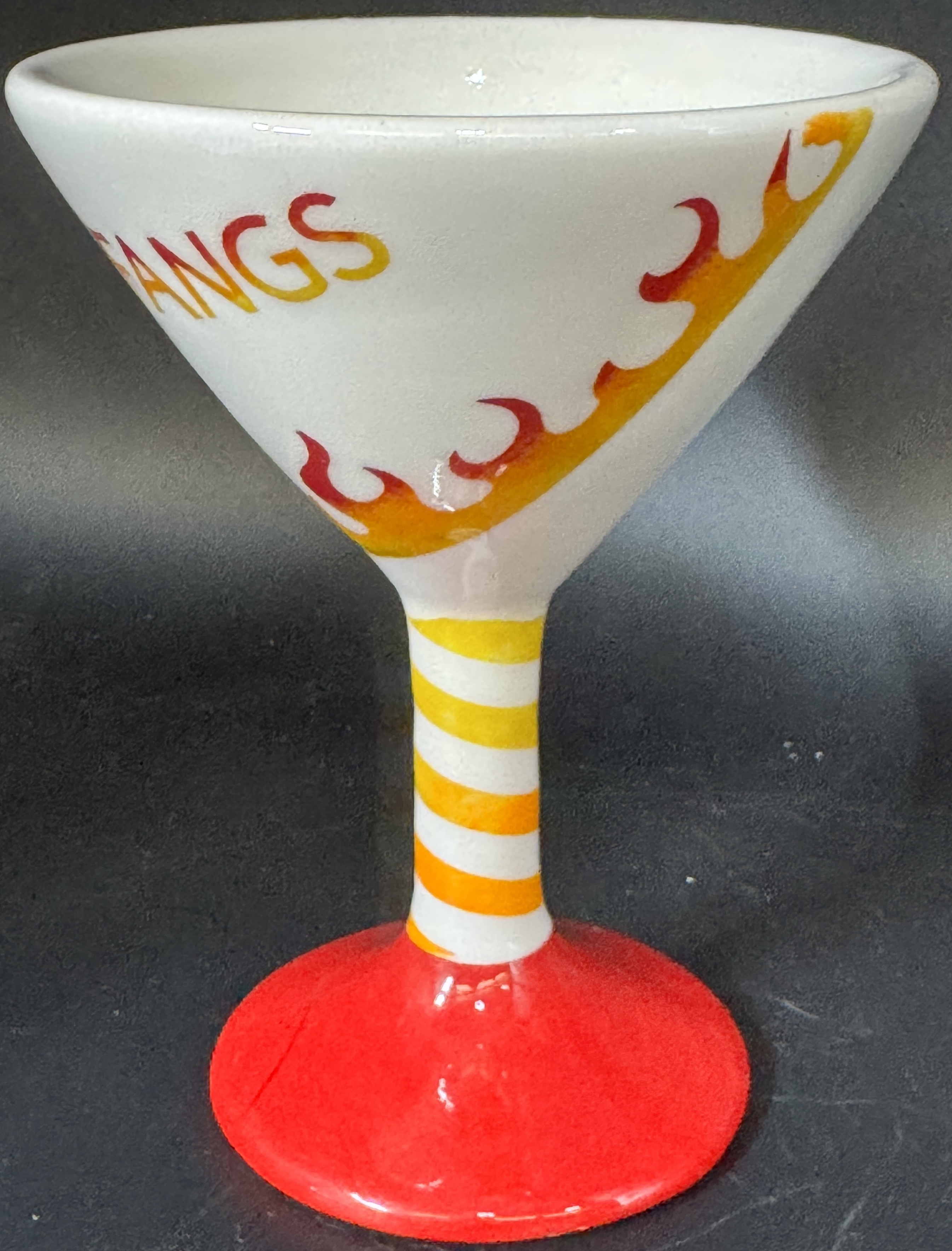Hand-painted Ceramic Martini Goblet