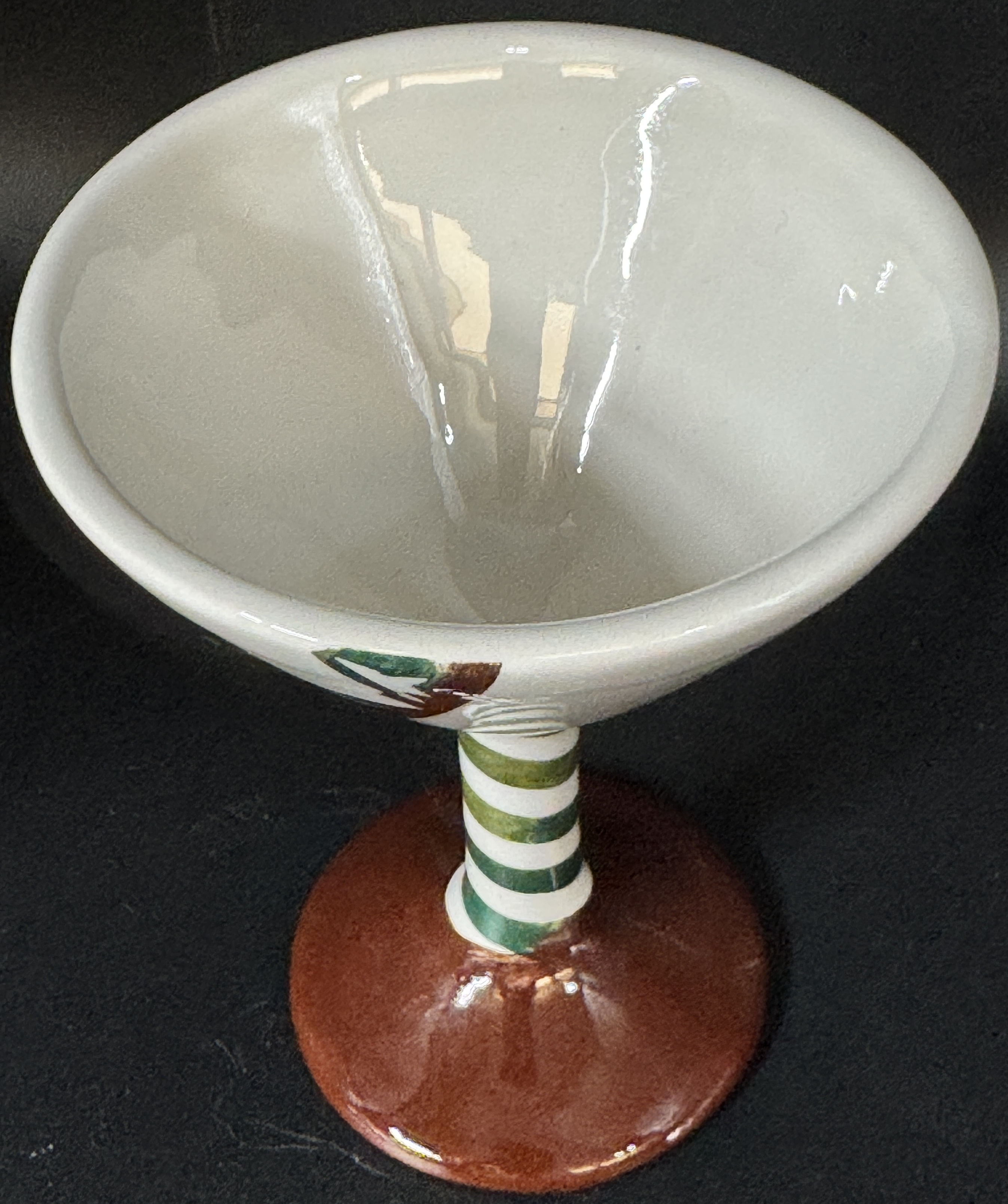 Hand-painted Ceramic Martini Goblet