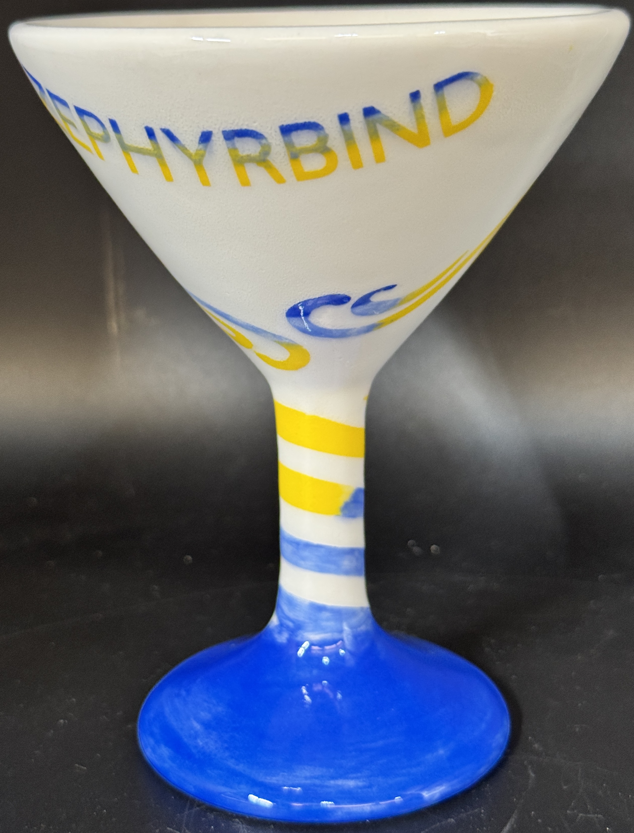 Hand-painted Ceramic Martini Goblet