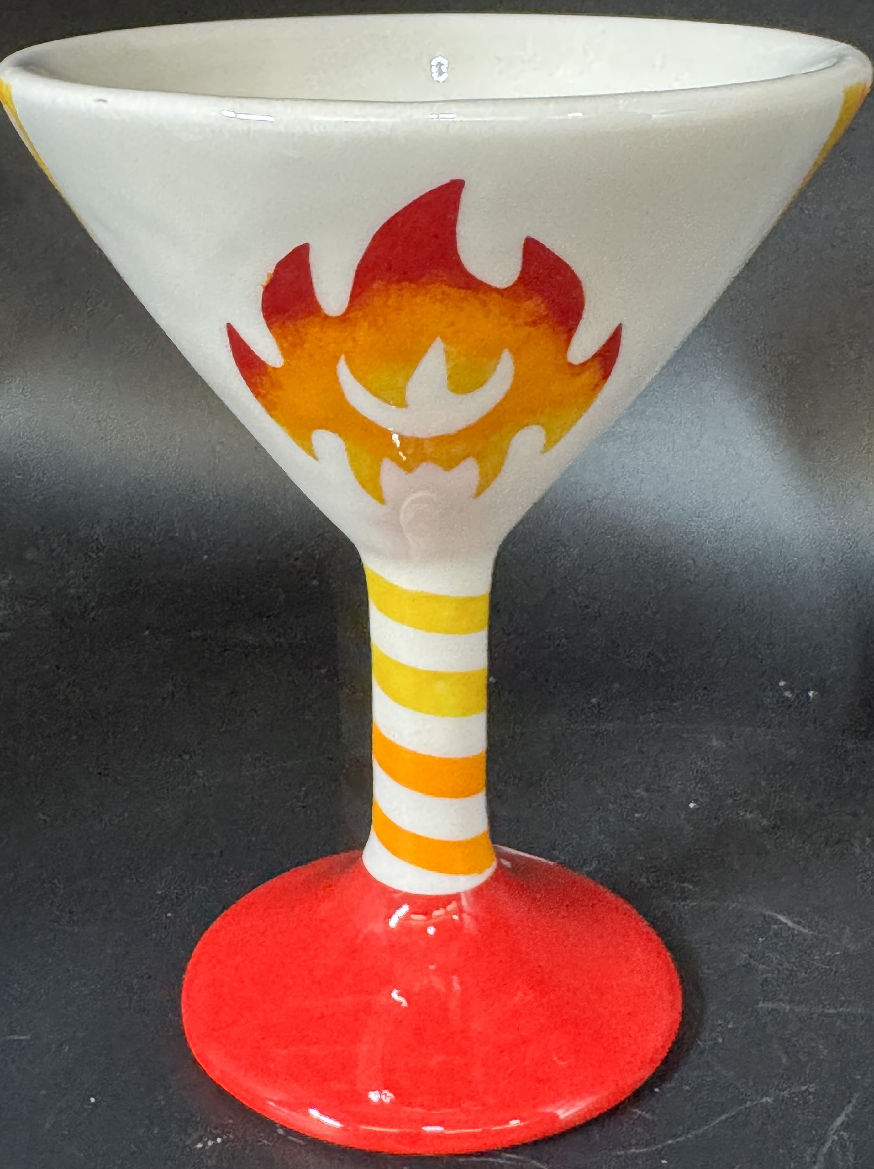 Hand-painted Ceramic Martini Goblet