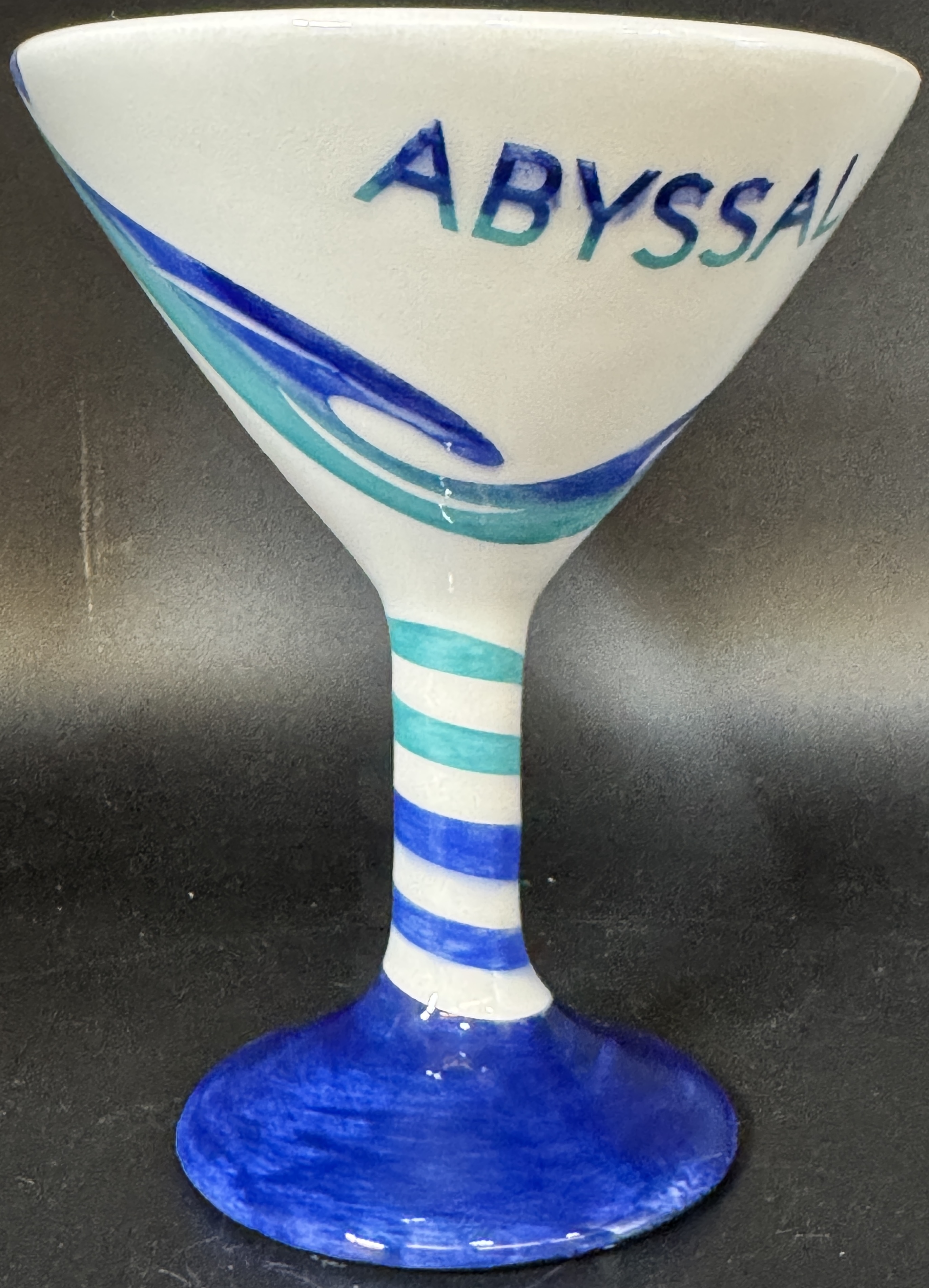 Hand-painted Ceramic Martini Goblet