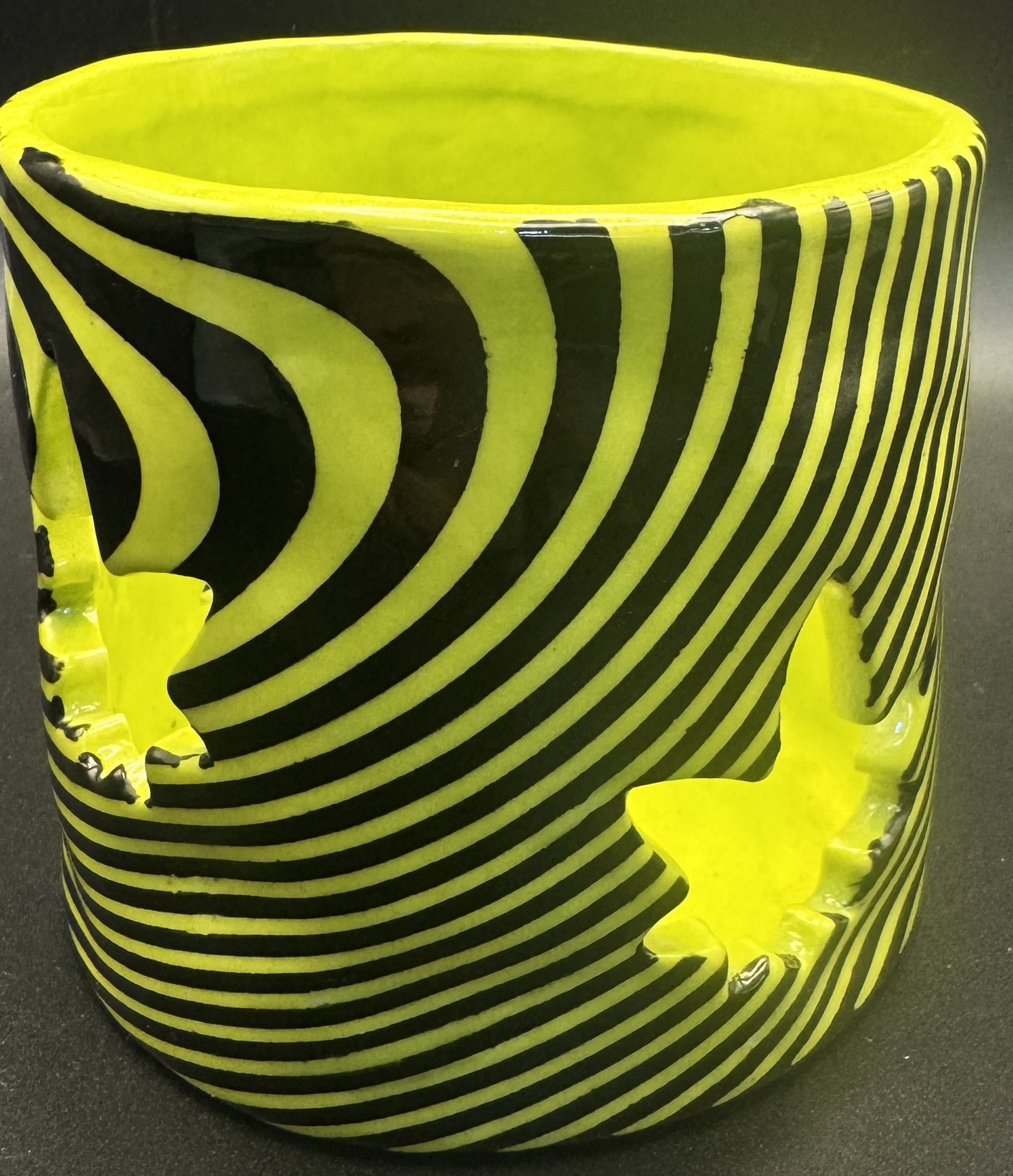 Crazy Green/Black Ceramic Lantern
