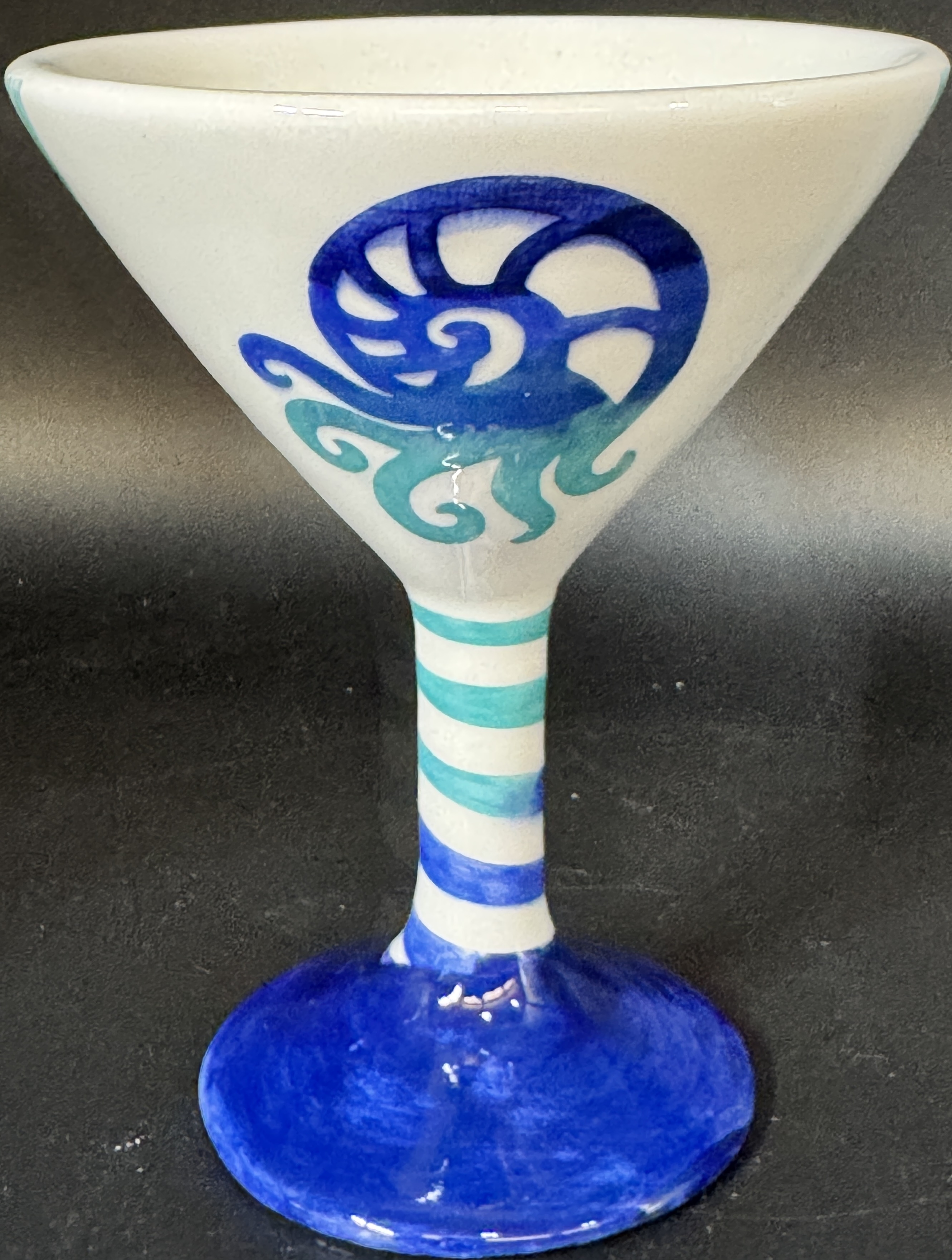Hand-painted Ceramic Martini Goblet