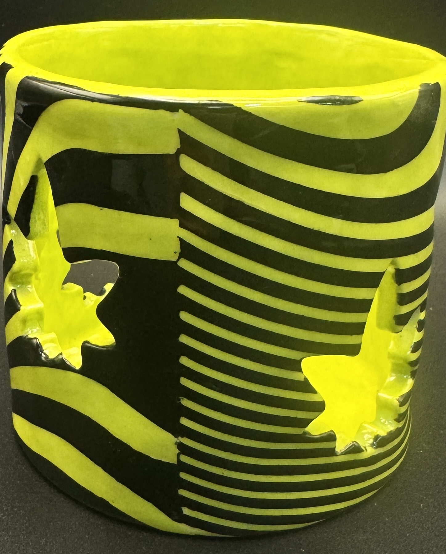 Crazy Green/Black Ceramic Lantern