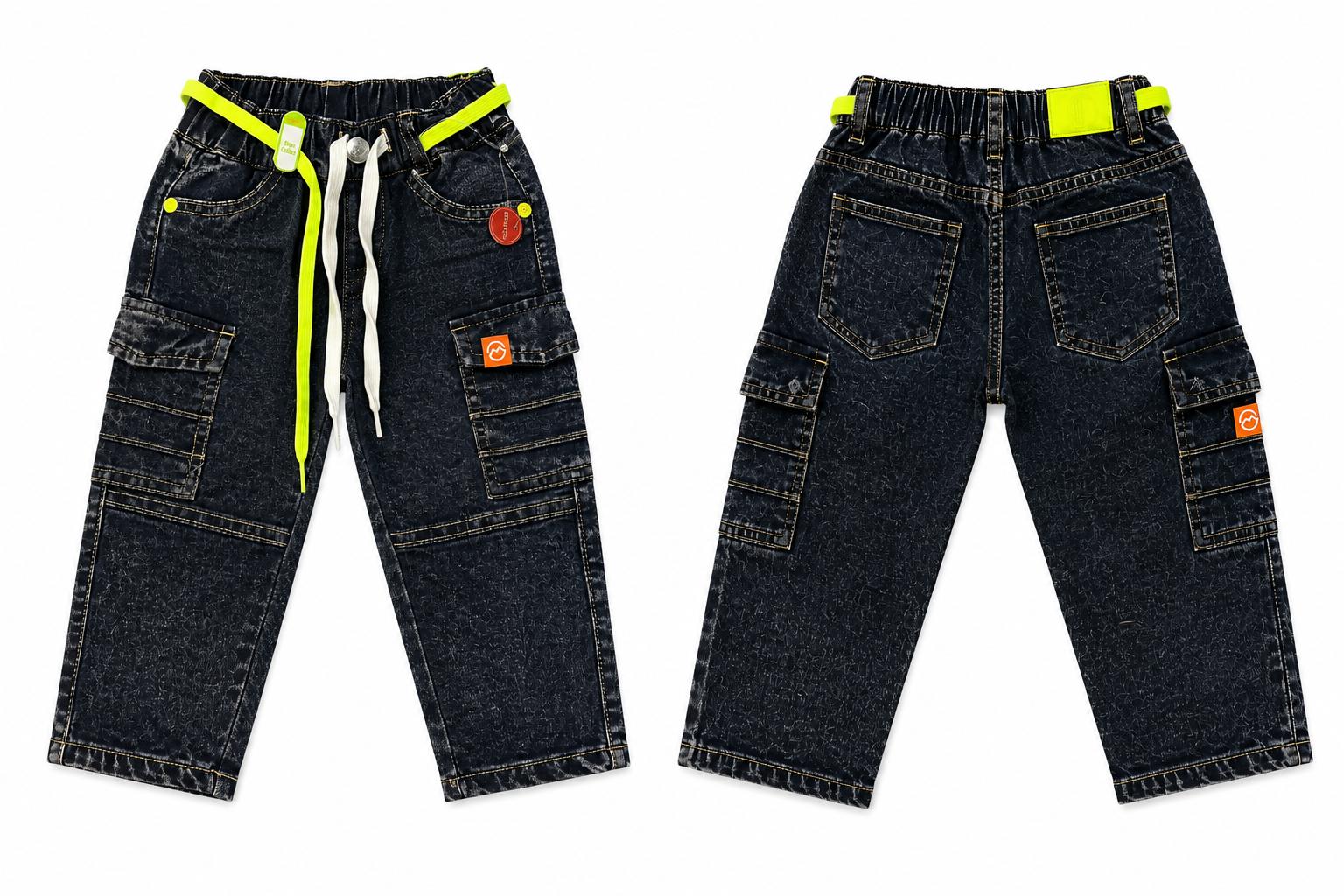 Kids Cargo Denim Pants
