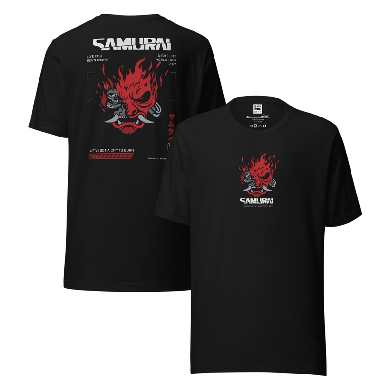 Samurai World Tour | Night City | Cyberpunk 2077 Inspired Concert Shirt