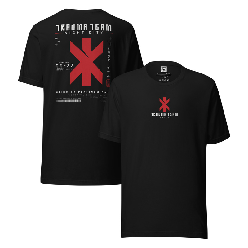 Trauma Team Response Unit TT-77 | Night City Emergency Medical EMS | Cyberpunk Inspired Shirt