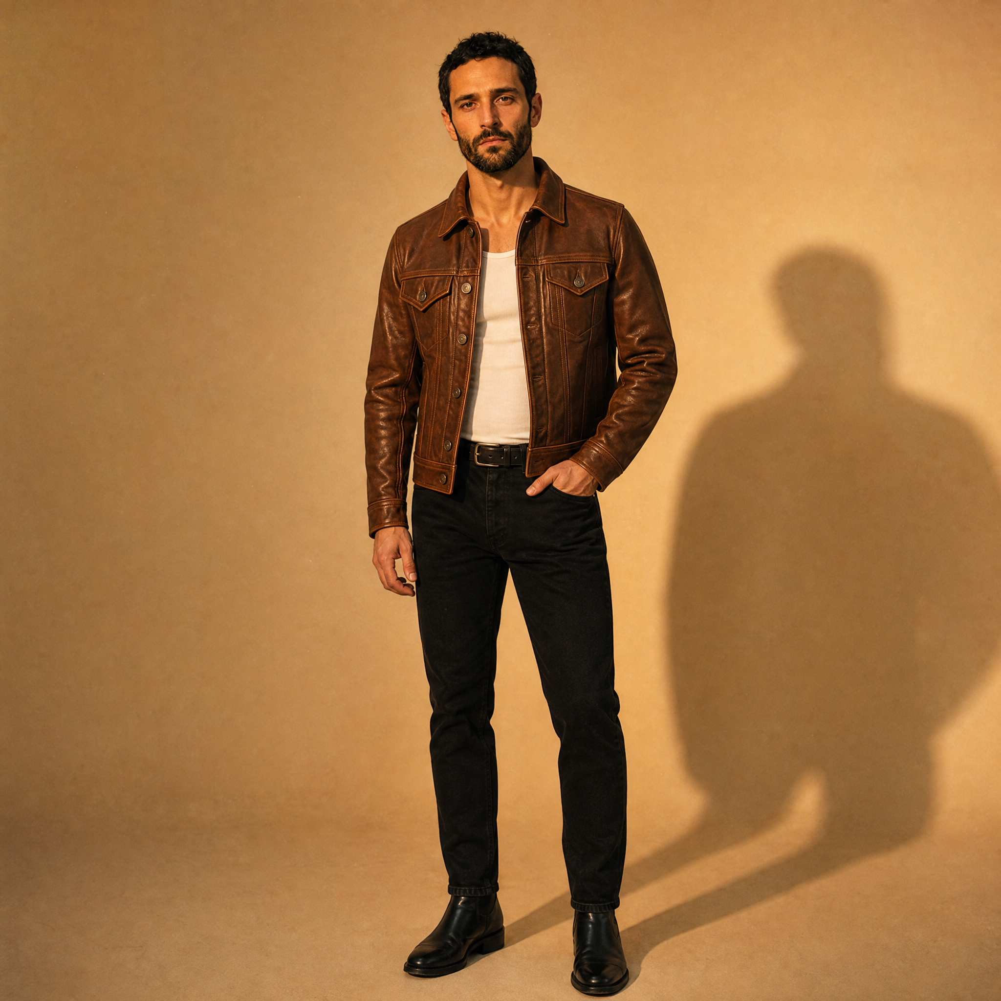 Classic Brown Leather Jacket