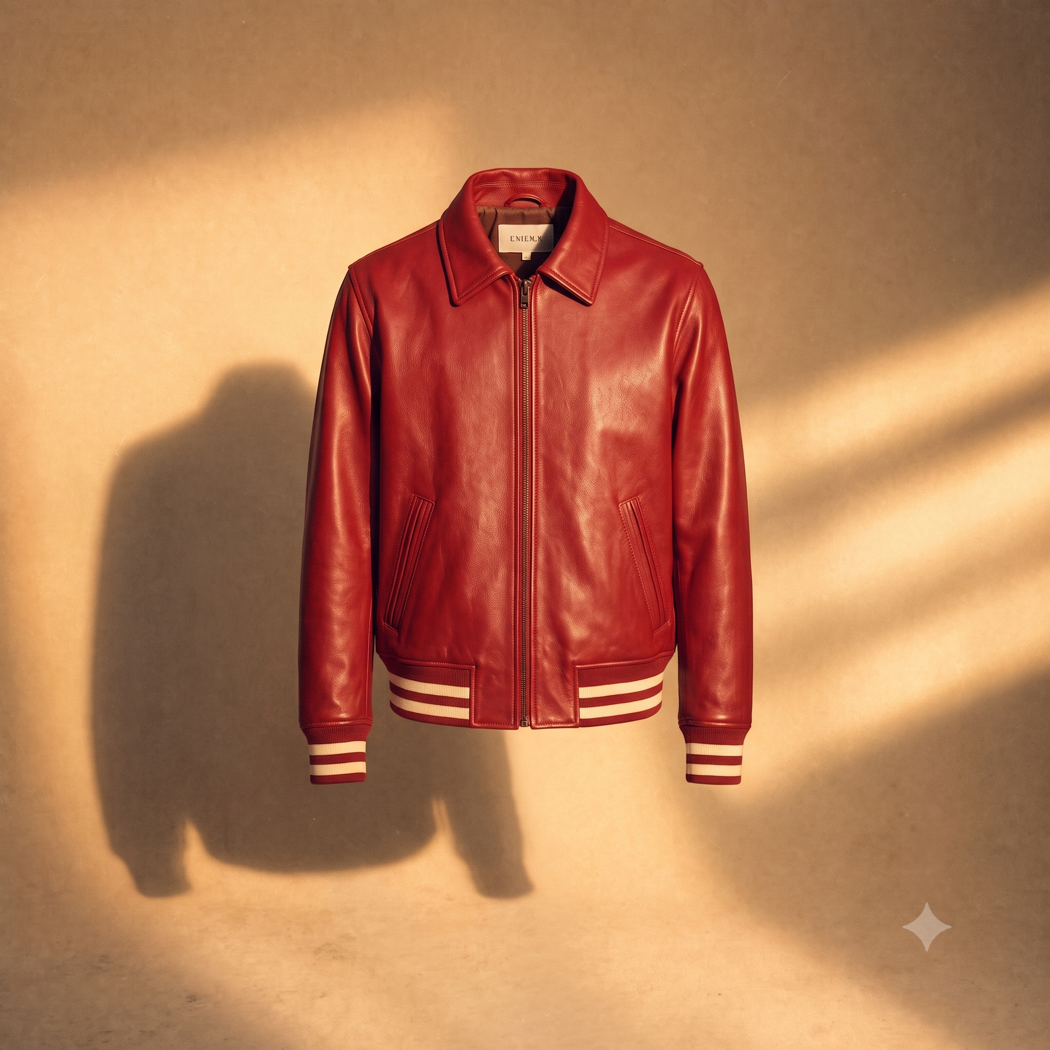 Red Leather Varsity Jacket