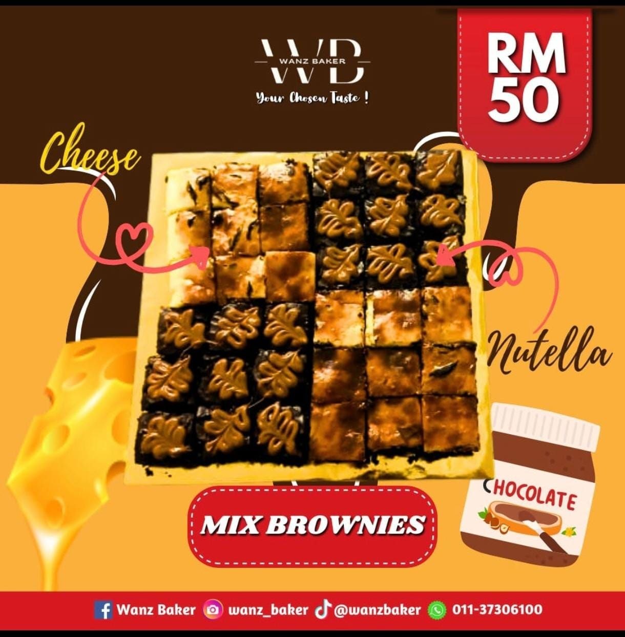 Mix Brownies (8 inch)