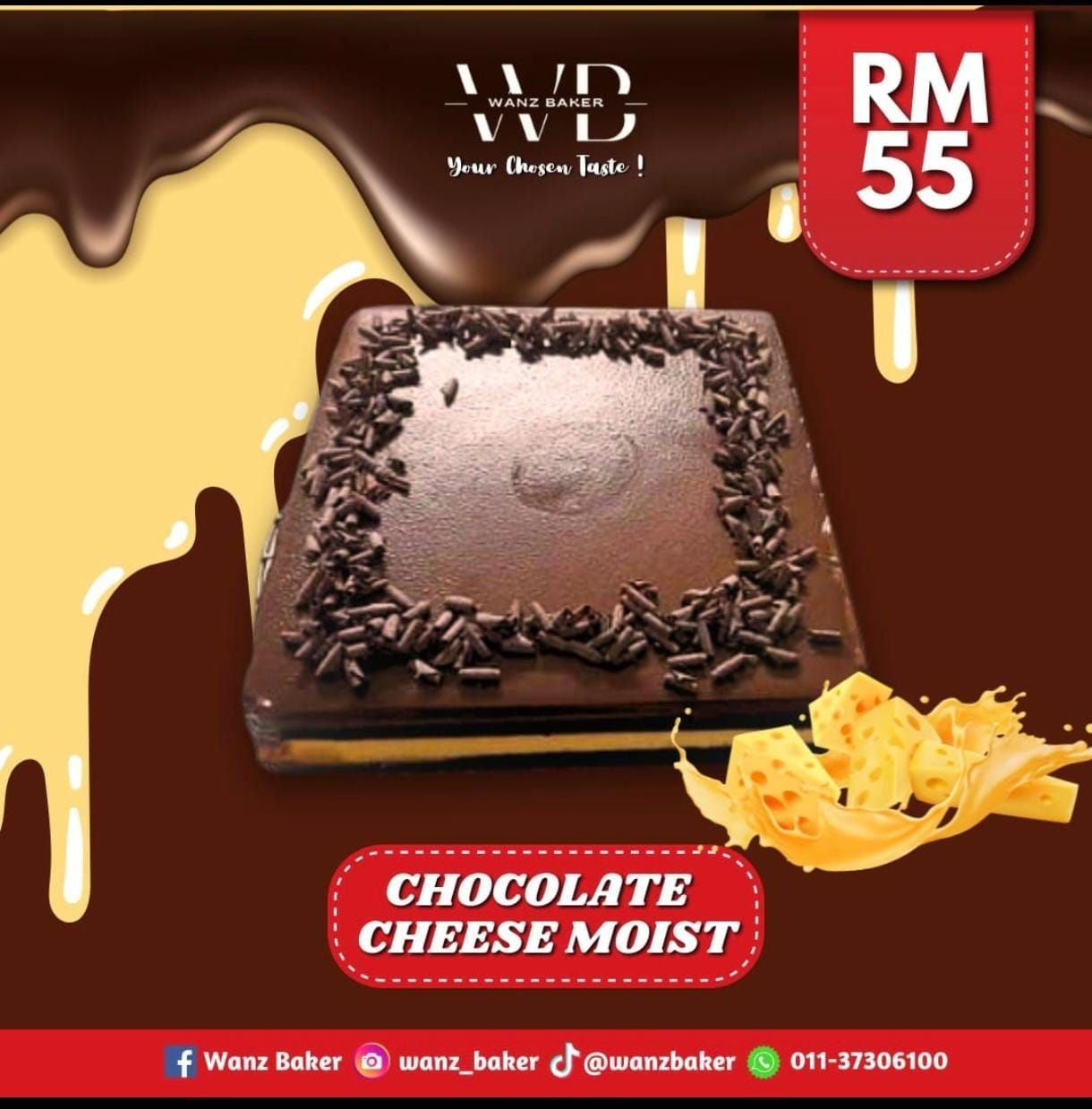 Chocolate Cheese Moist (8 inch)