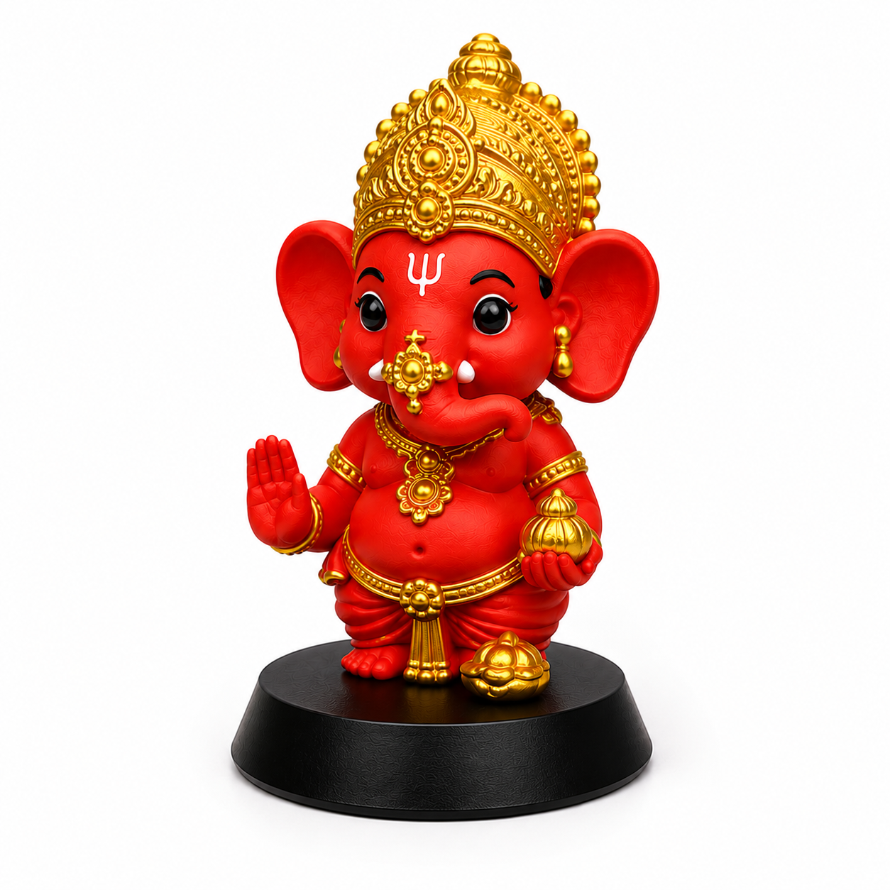 Red Ganesh Idol Statue