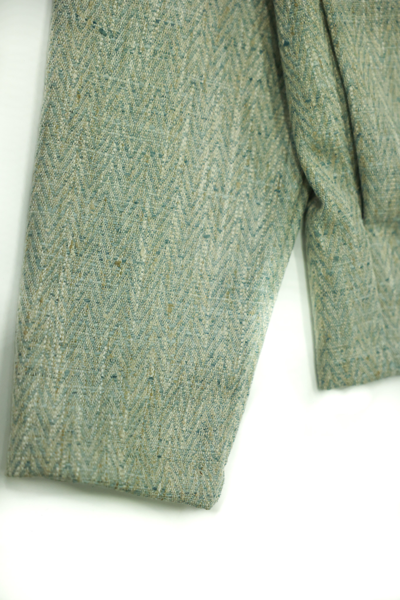 Sage Herringbone Zip Jacket