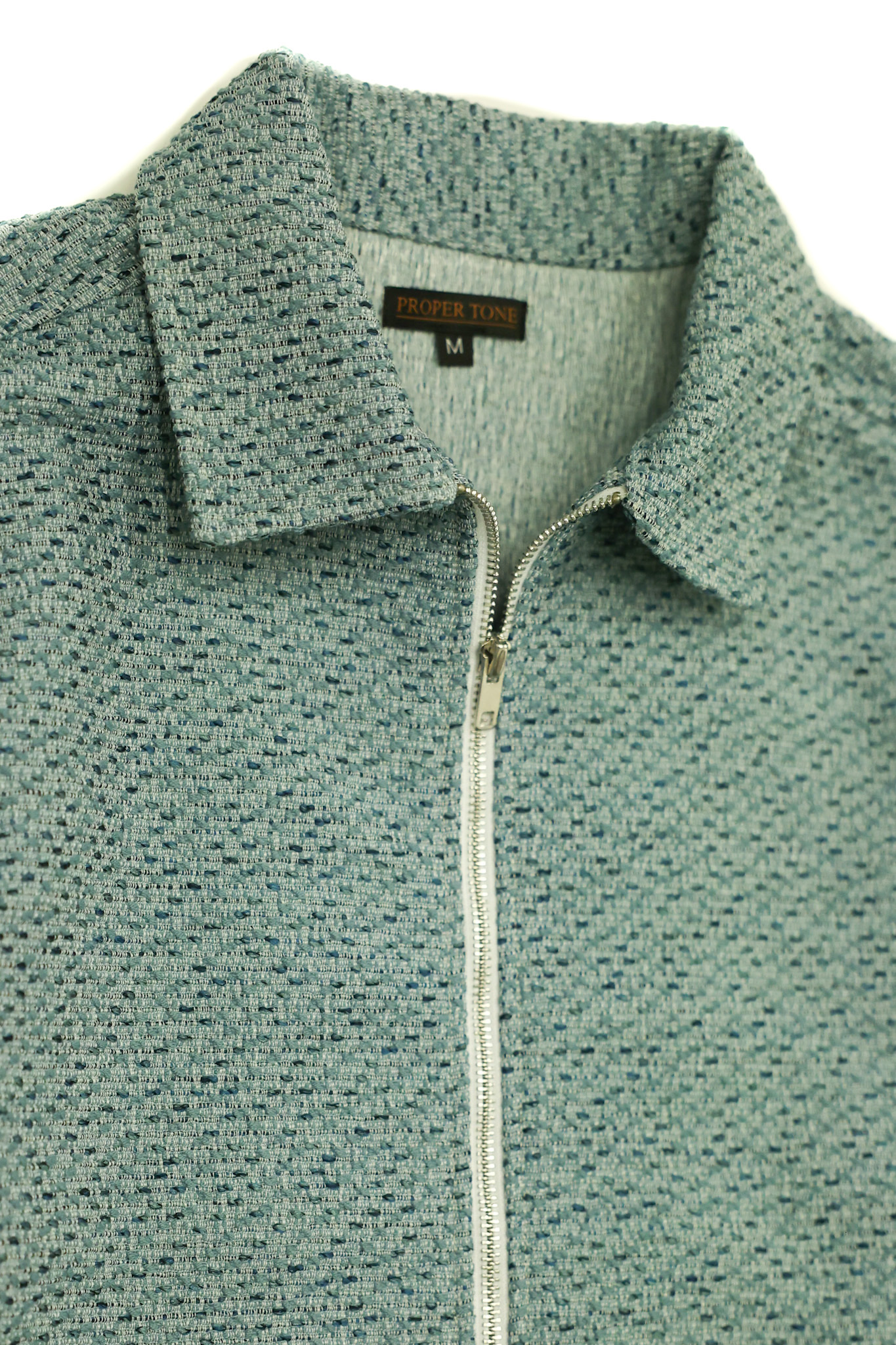 Blue Boucle Zip Jacket