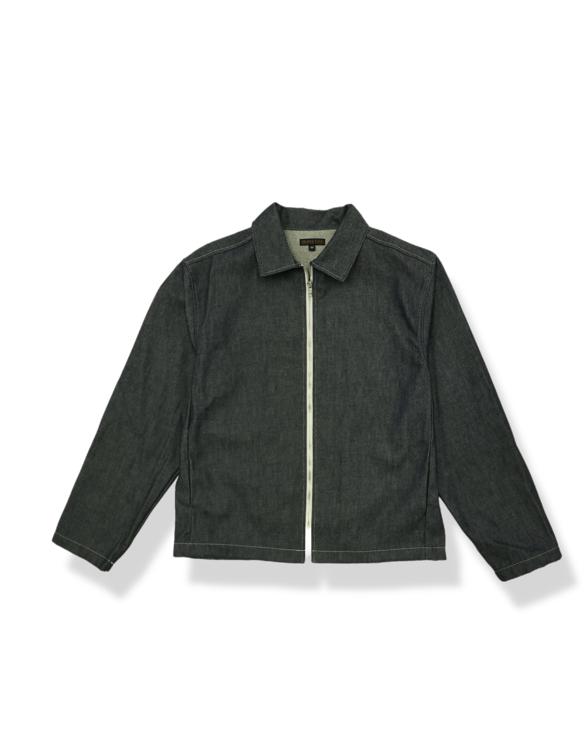 Indigo Denim Contrast-Stitch Jacket