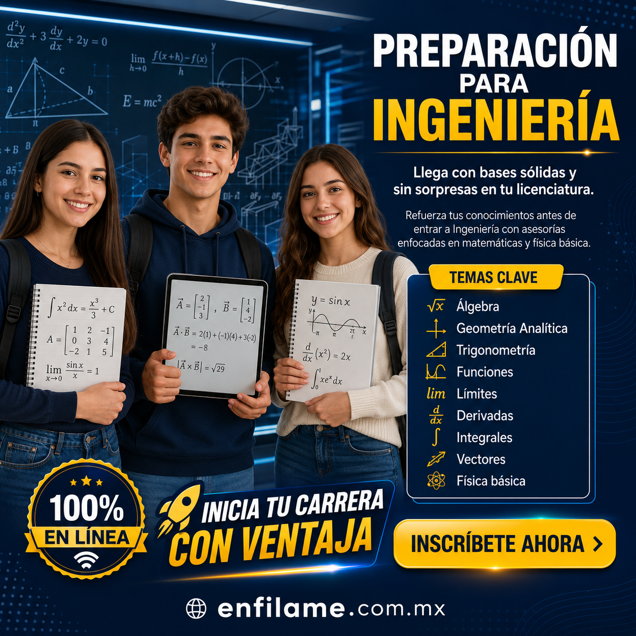 Preparacion para licenciatura en ingenieria (1 hora) 