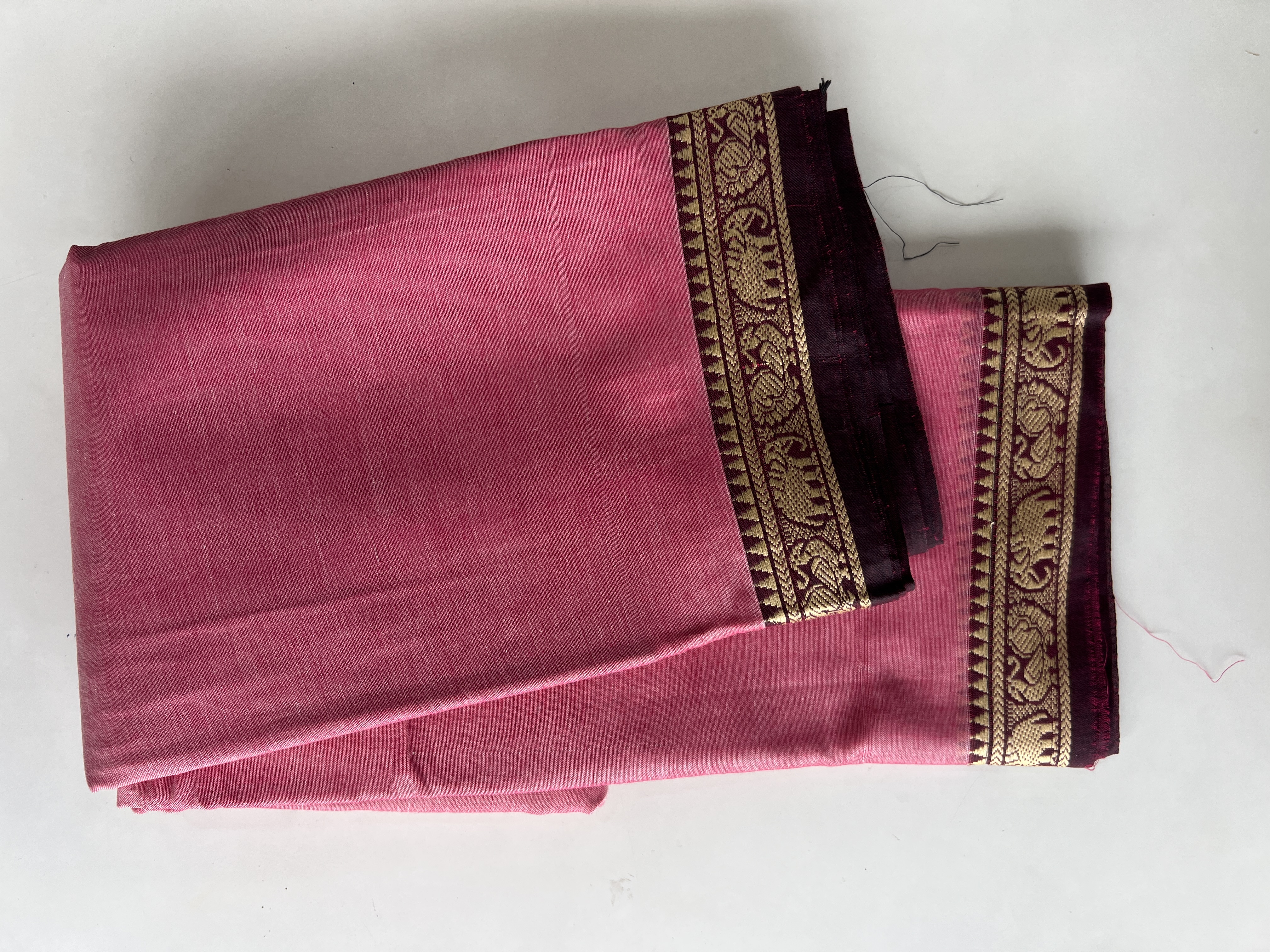 Purple Handloom Cotton Saree