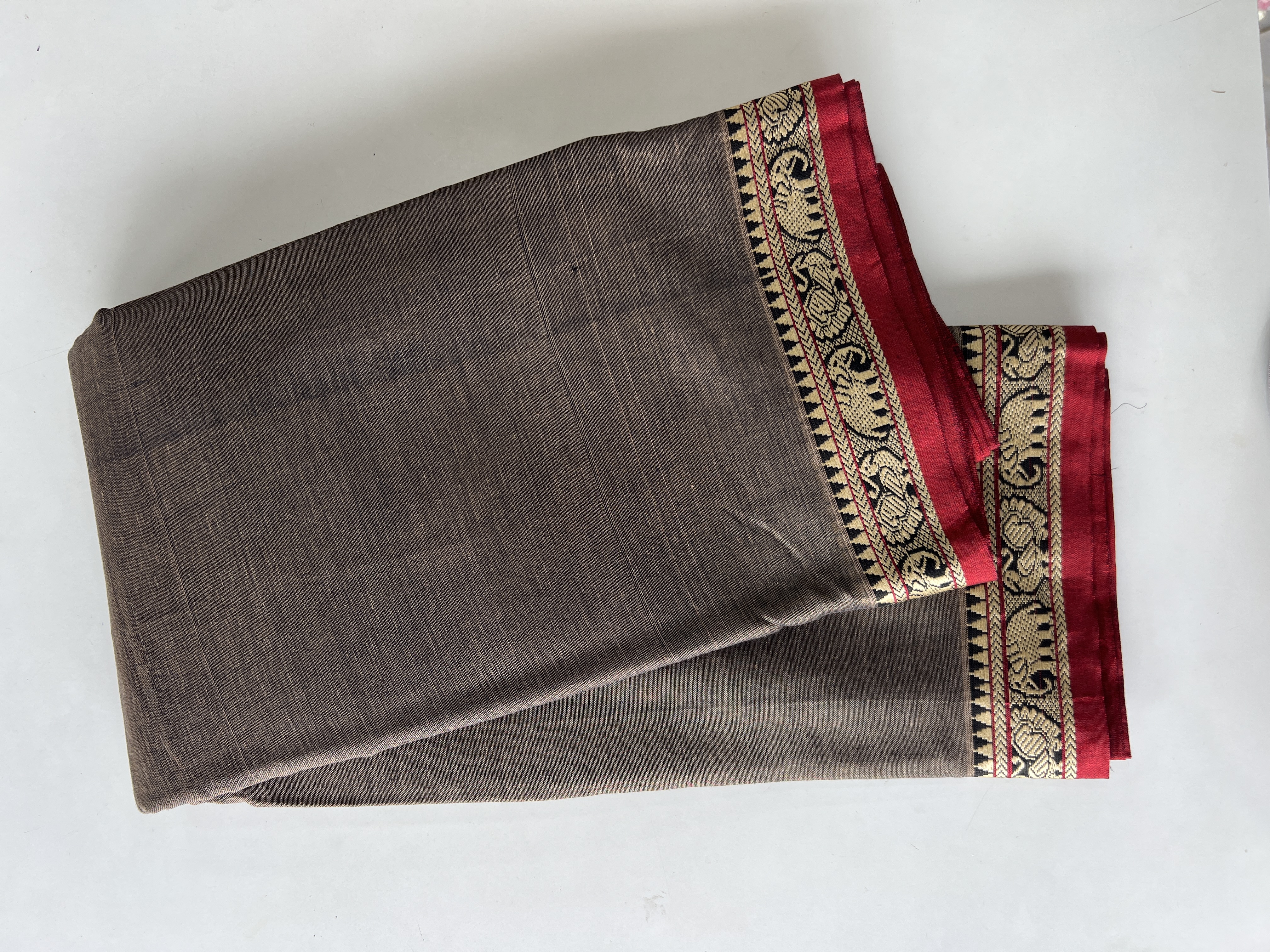 Purple Handloom Cotton Saree