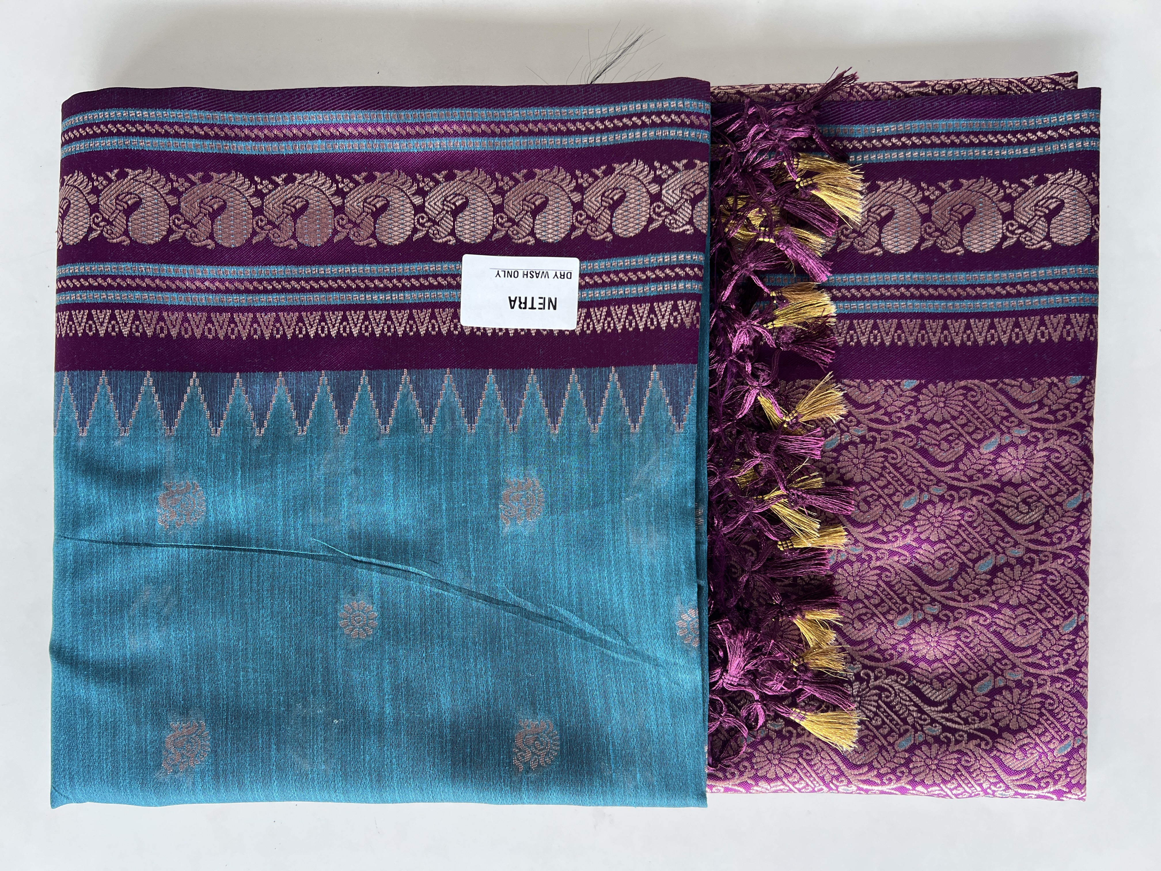 Traditional Handloom Saree with Temple Border