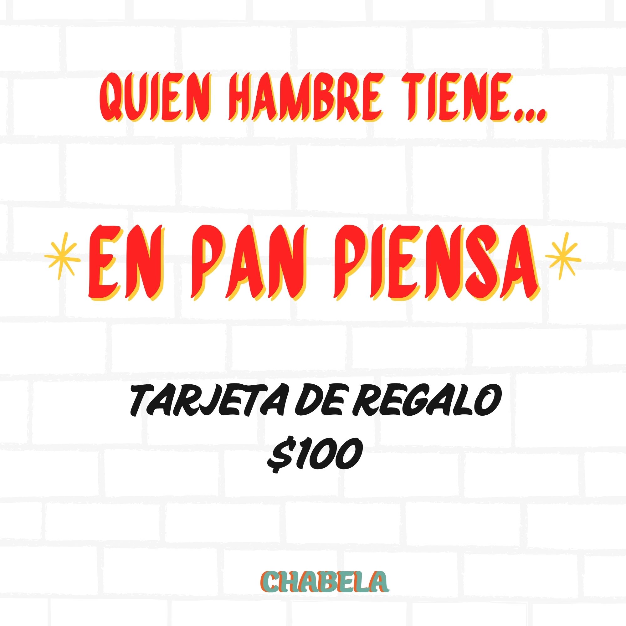 Tarjeta de Regalo Panadería Chabela