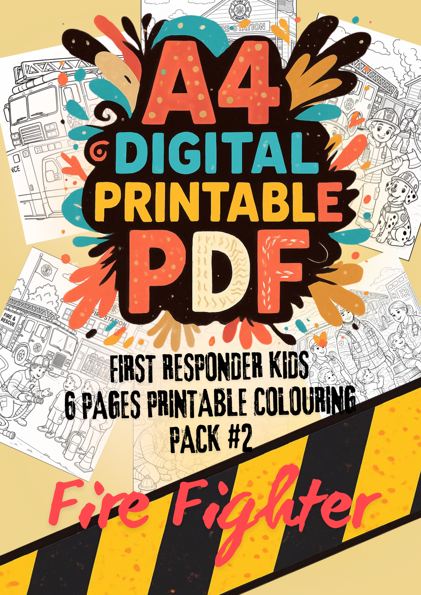 A4 Fire Fighter Printable PDF