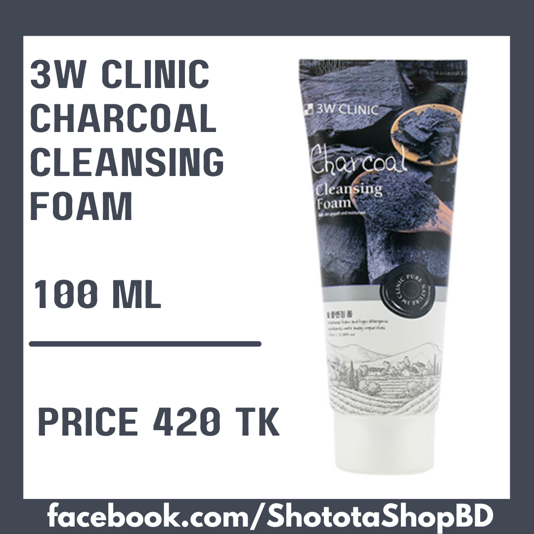 3W Clinic Charcoal Cleansing Foam