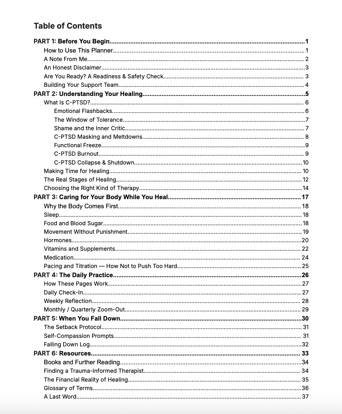 Finding Ground: A Healing Companion and Planner