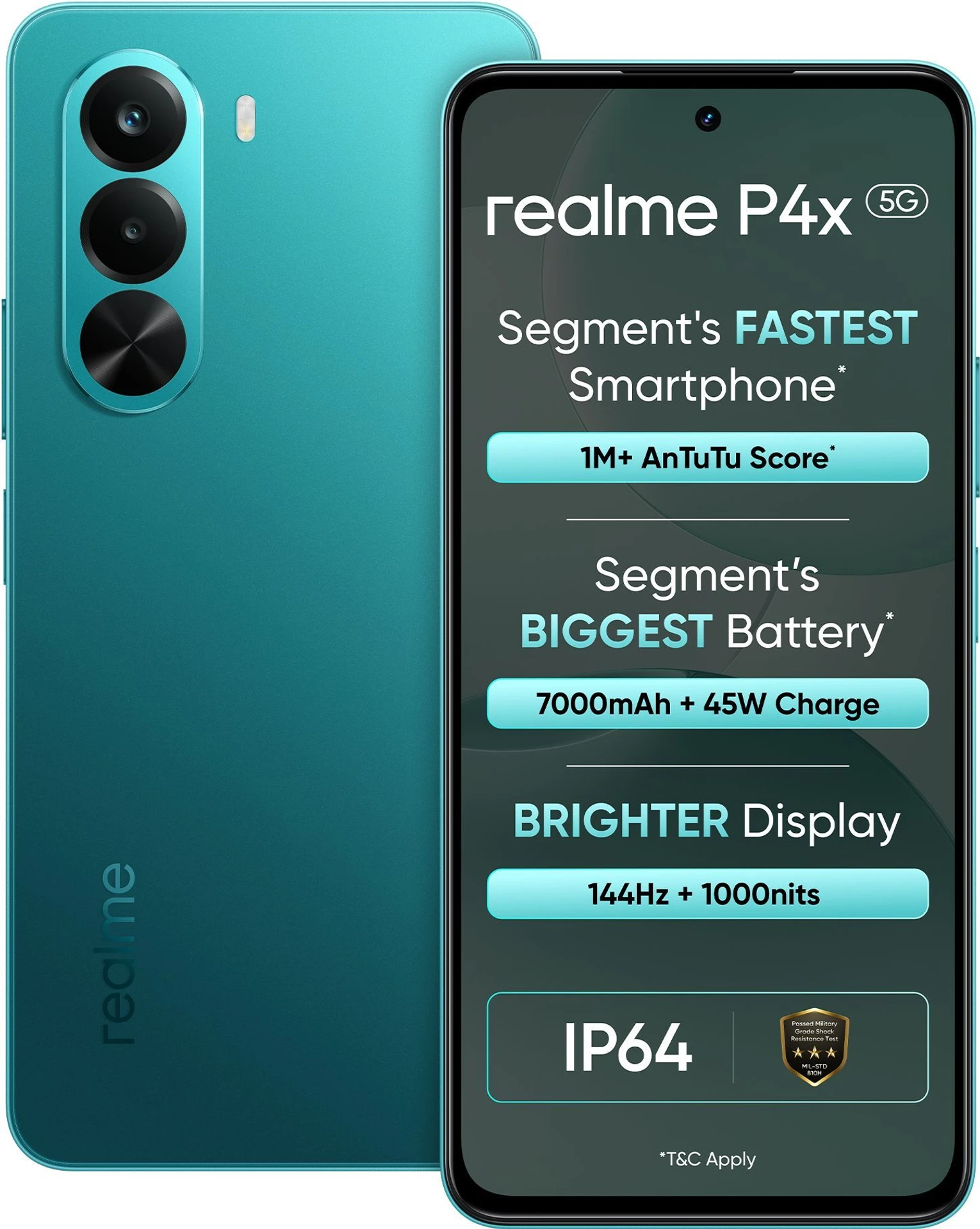 realme P4x 5G (Lake Green, 128 GB) (6 GB RAM)