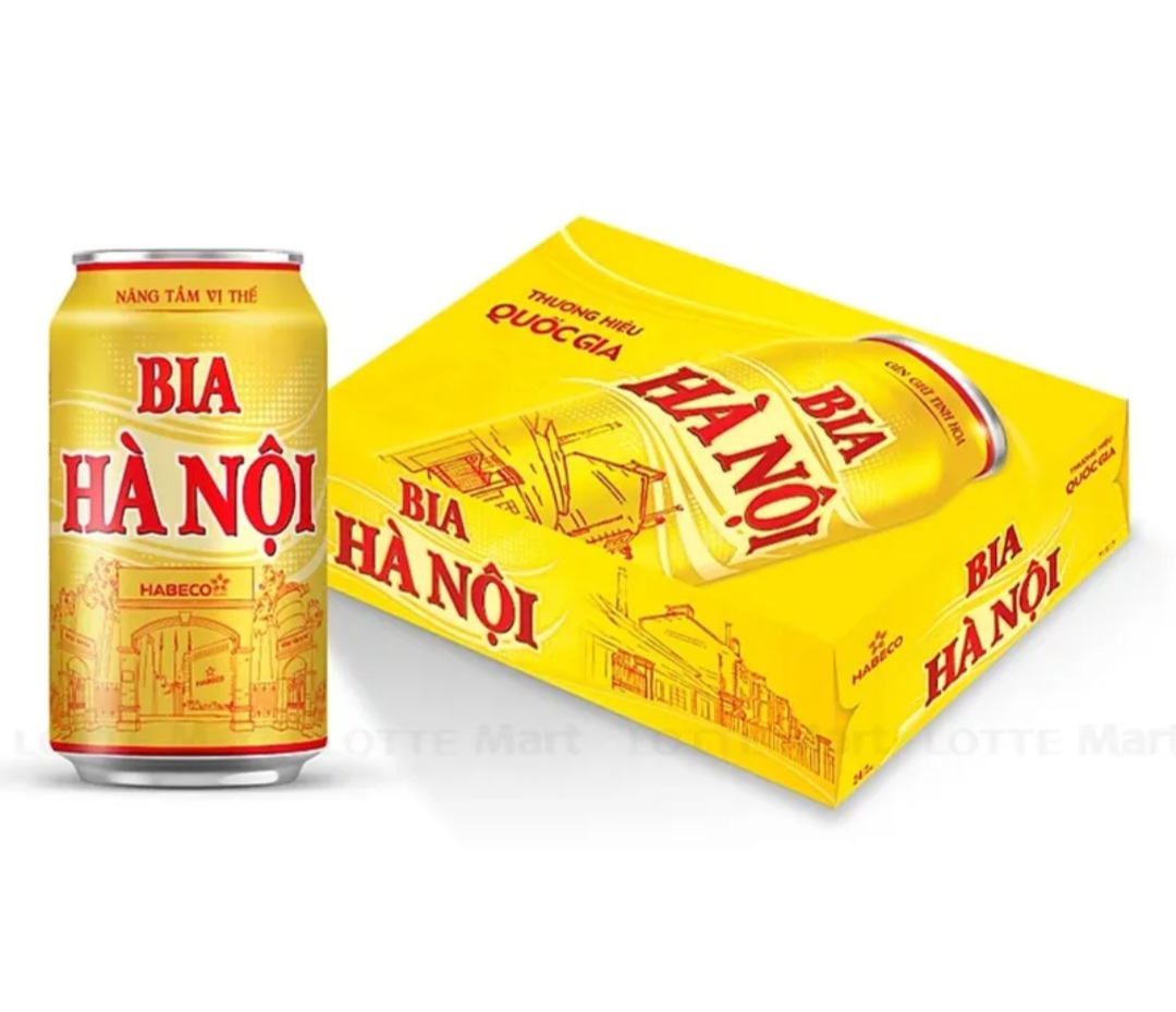 Bia Hà Nội ABV  4.6% thùng 24 lon × 330ml