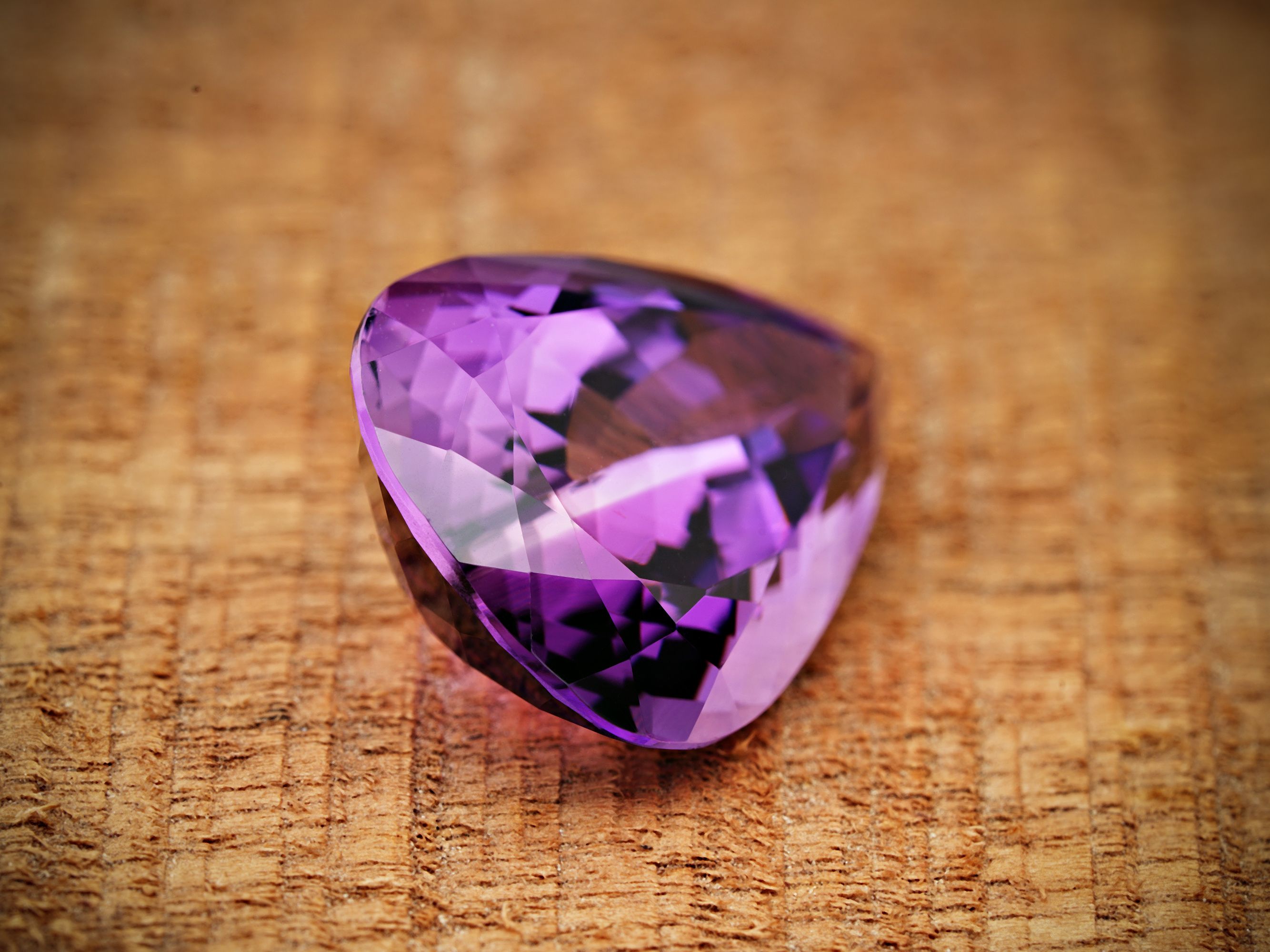 Trillion Cut Amethyst Gemstone