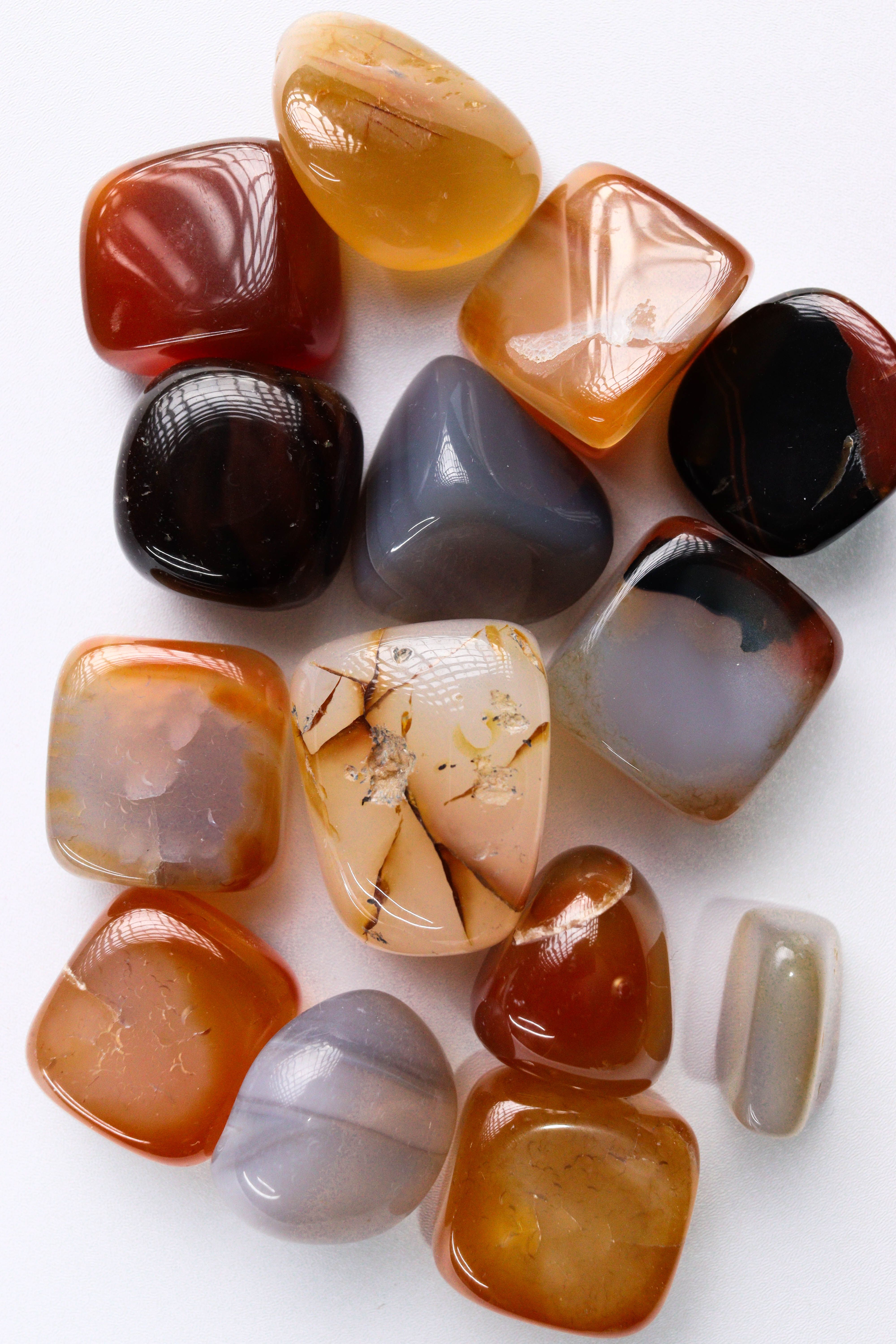 Polished Agate Gemstones Set
