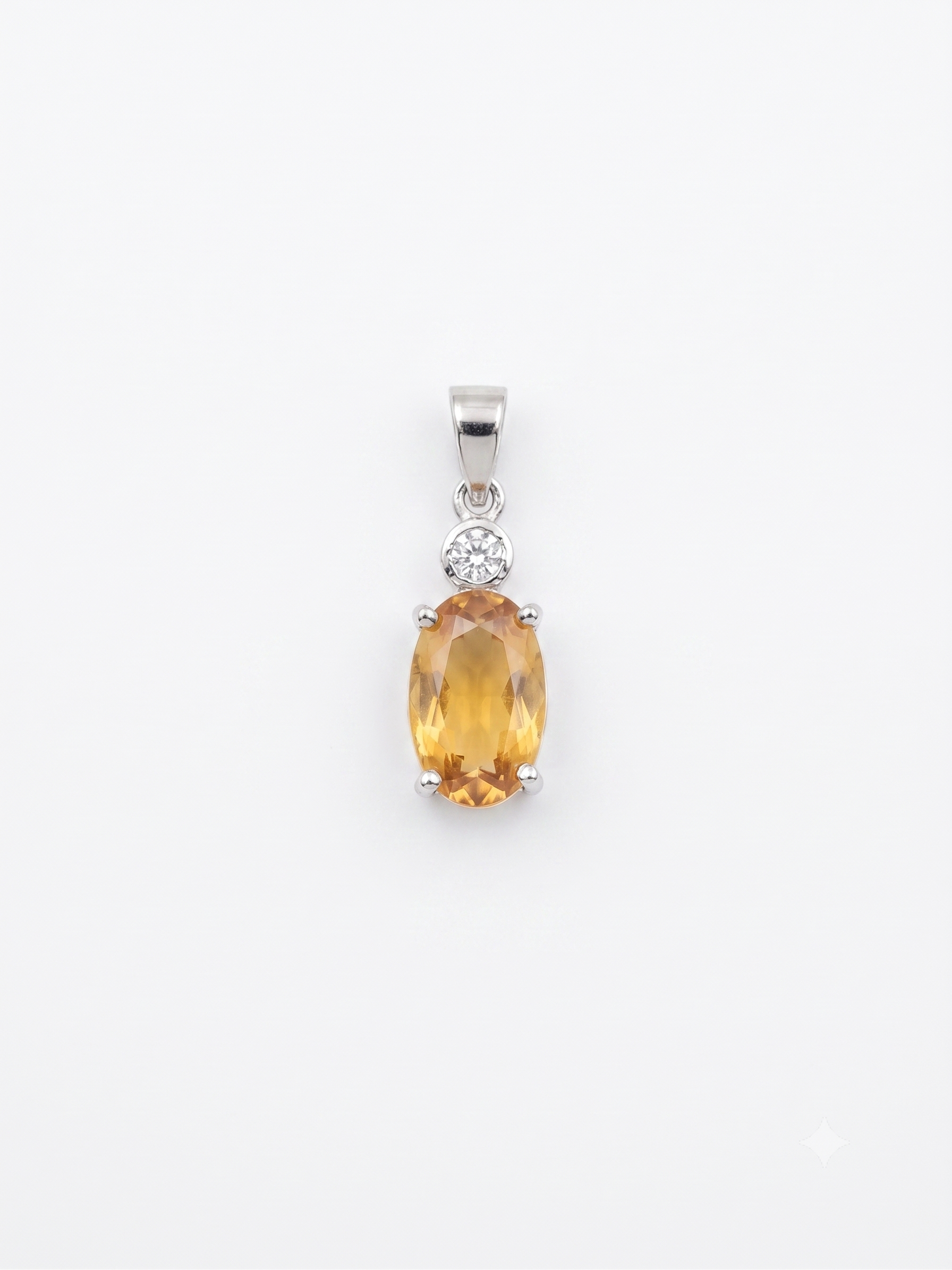 Exquisite Natural Ceylon Yellow Sapphire Pendant