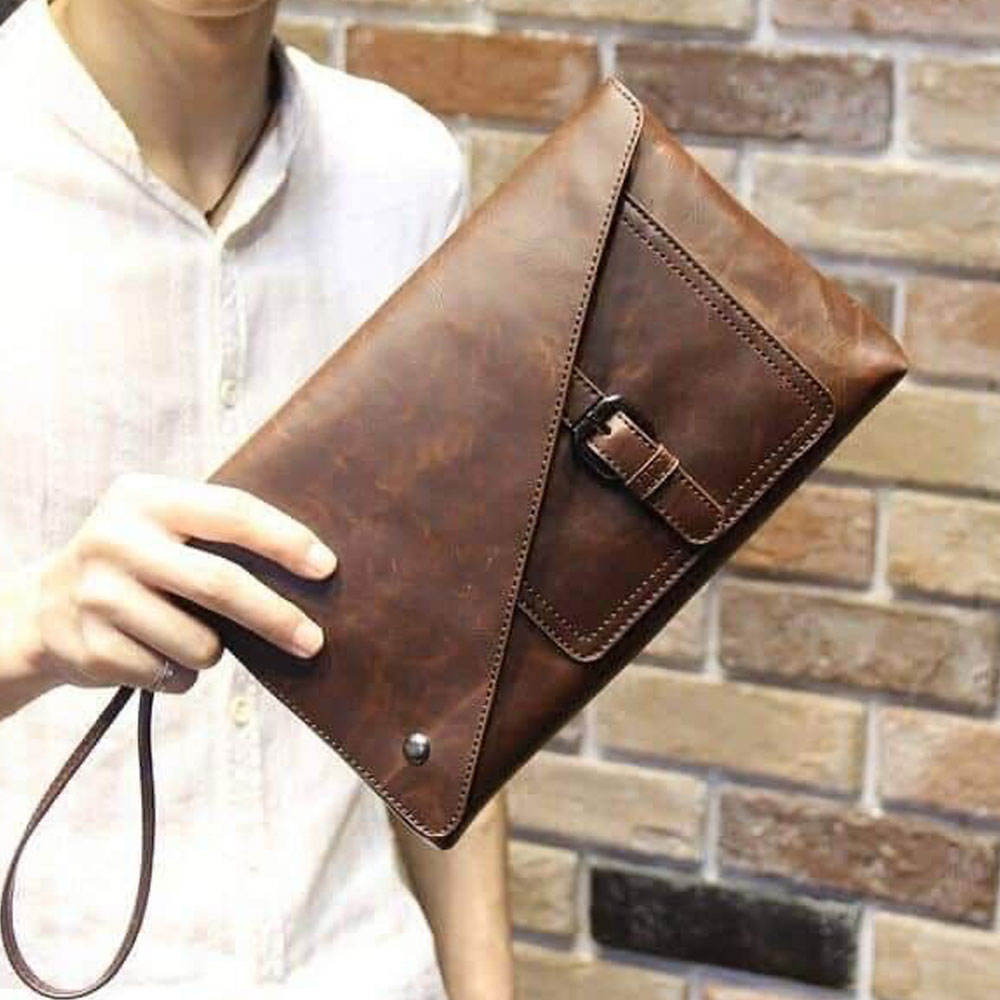 Classic Leather Clutch Bag