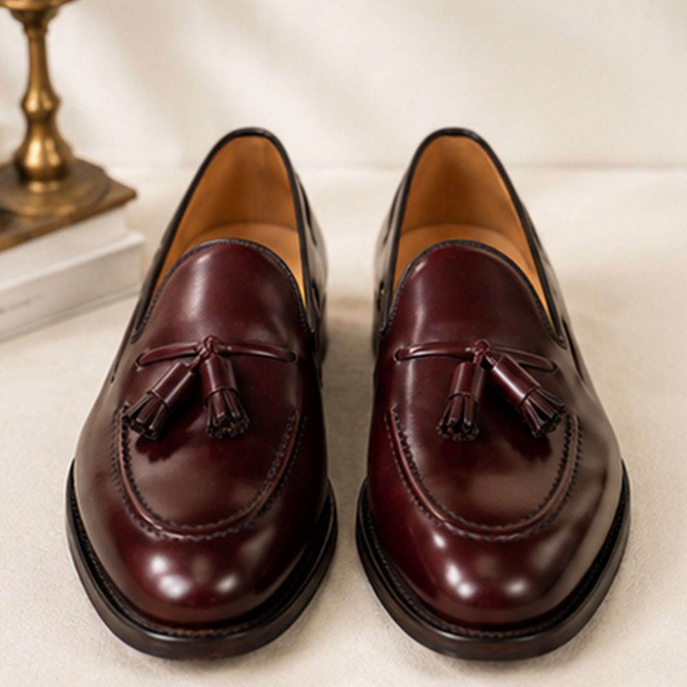 Classic Burgundy Tassel Loafers