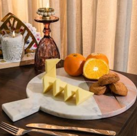 Round Marble Cheese Board / Serving Platter