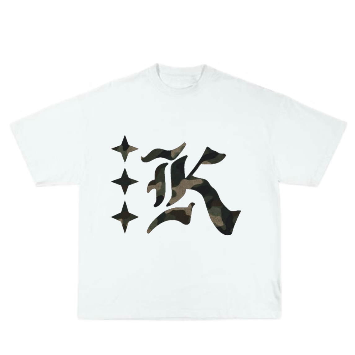 Camo K Graphic T-Shirt