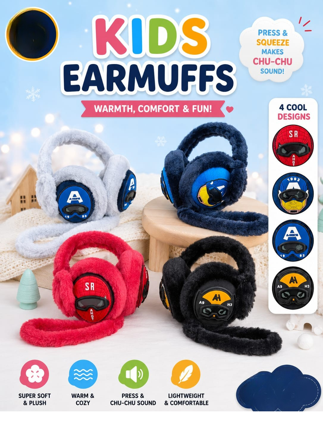 Kids Earmuffs - Premium Super Hero Edition