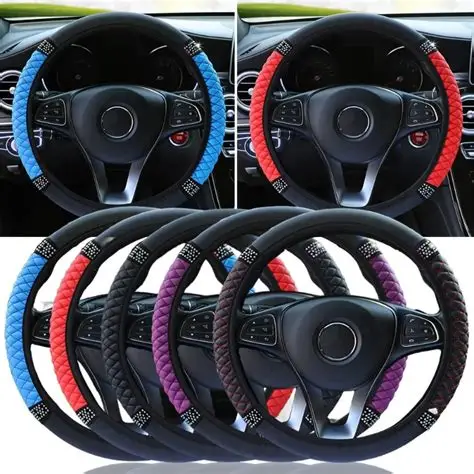 Diamond Quilted Steering Wheel Cover